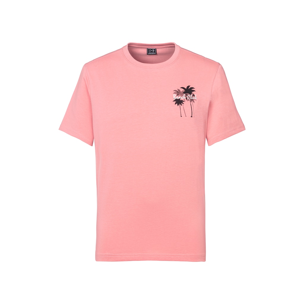 Beachtime T-Shirt »mit grossem Rückenprint«, Regular-Fit, mit Print vorn und hinten