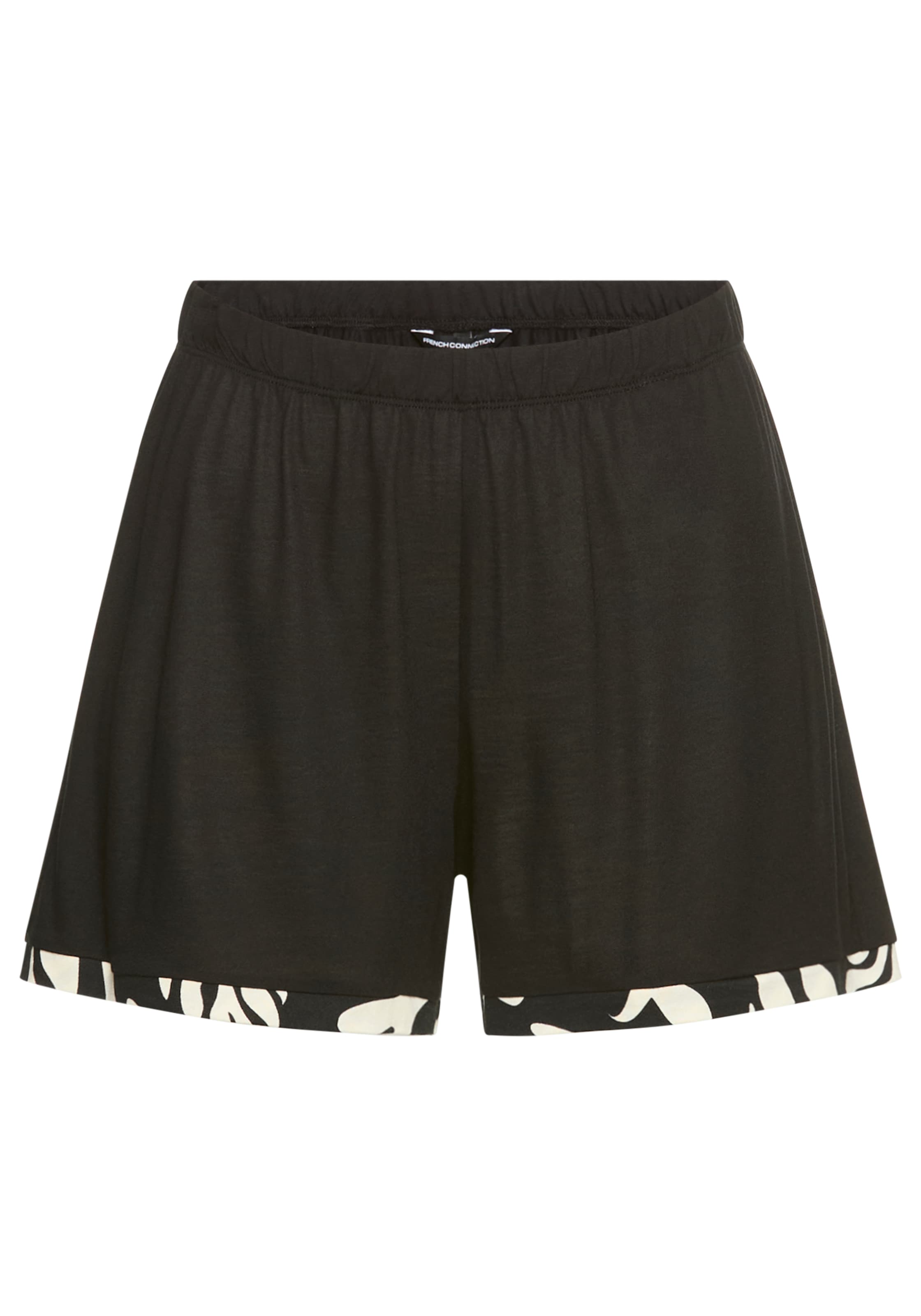 French Connection Shorty Set, 2 im zeitlosen Schwarz-Weiss-Look