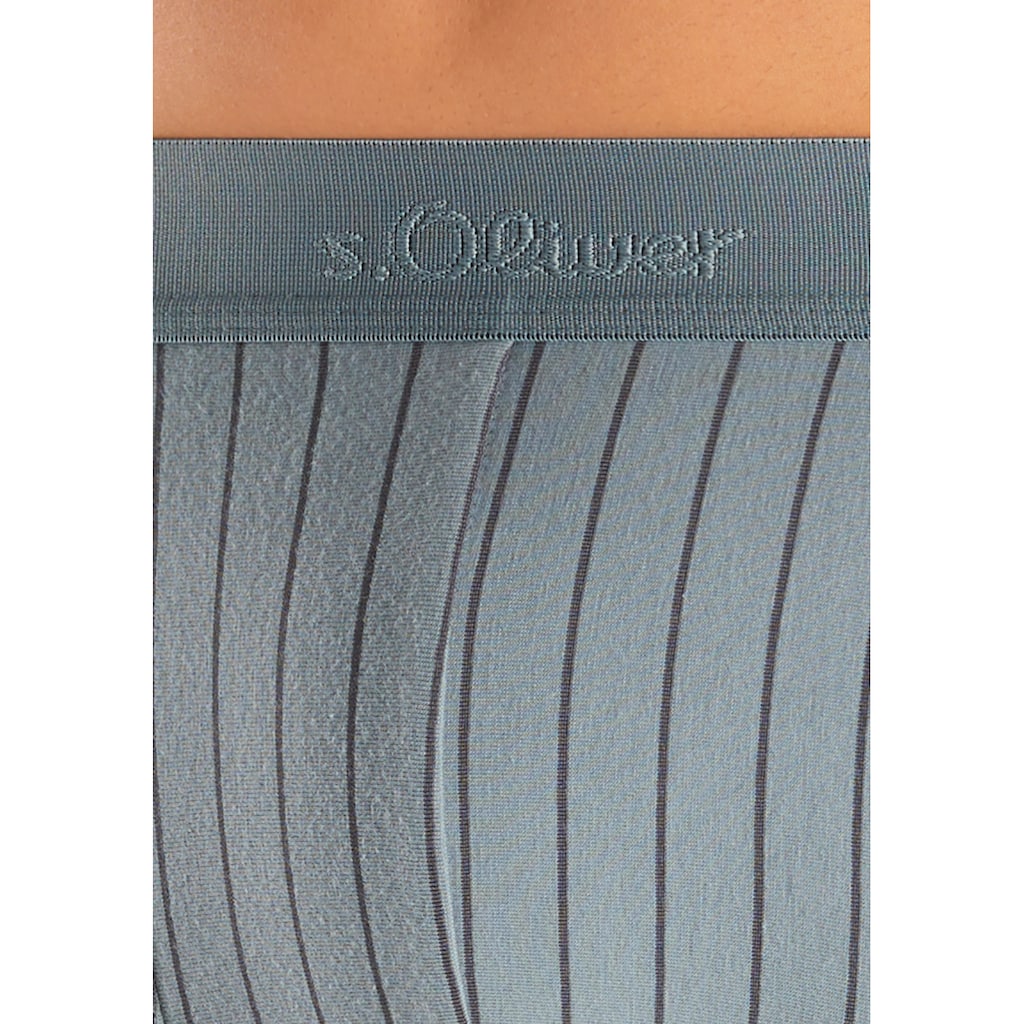 s.Oliver Boxer »Boxershorts für Herren«, (Packung, 3 St.), in Streifen und Uni aus Baumwoll-Mix