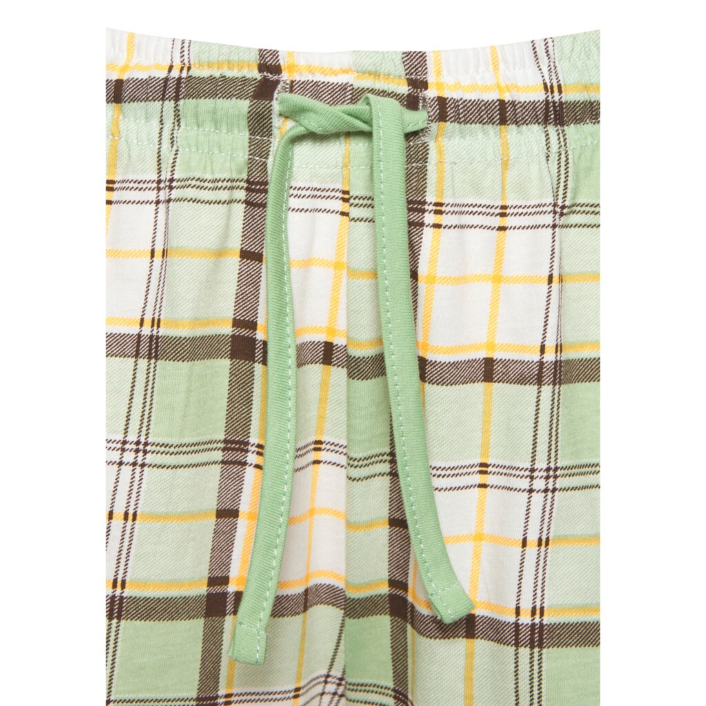 Vivance Dreams Shorty, (Set, 2 Stück), mit karierter Pyjamashorts