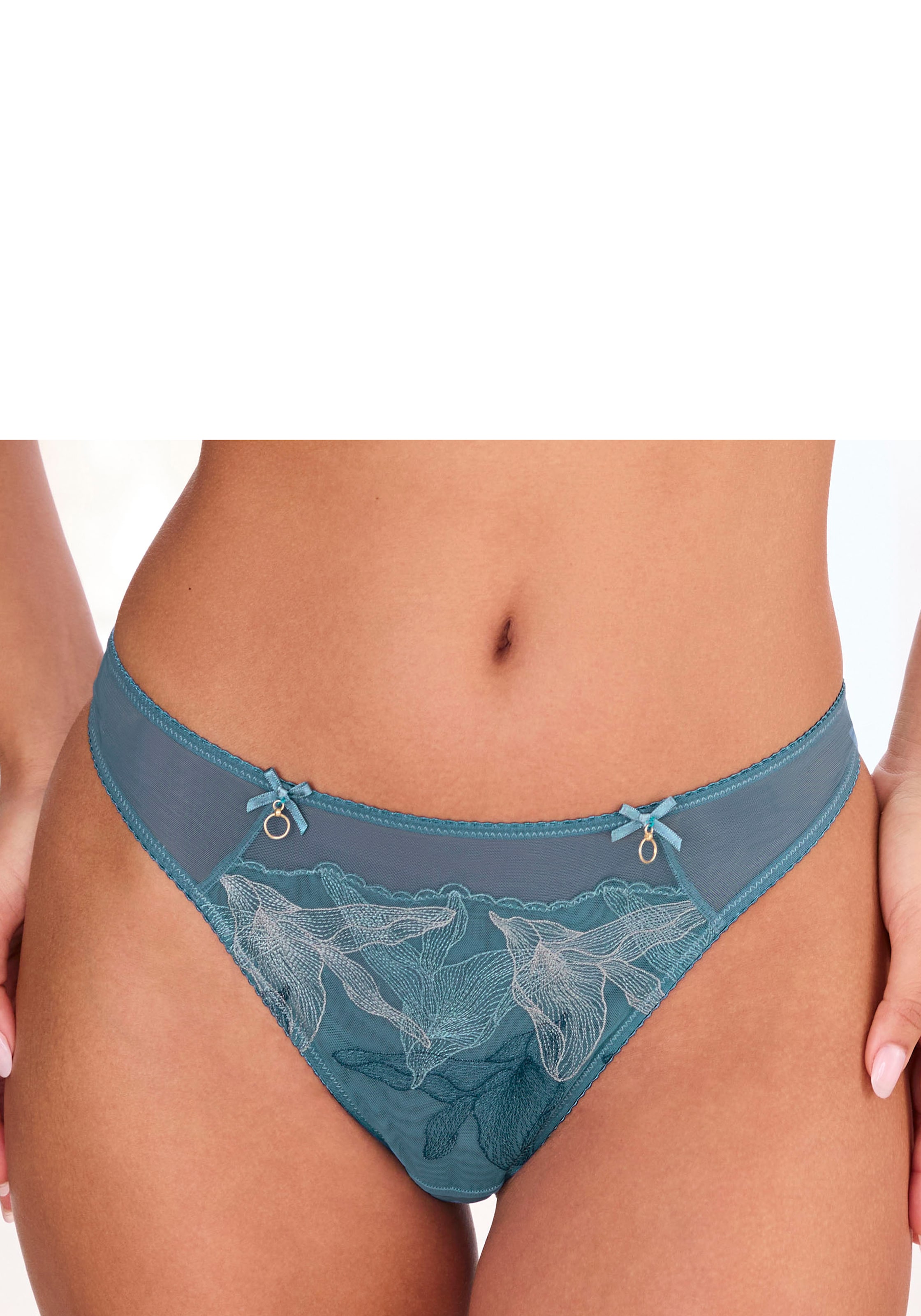 LASCANA String »Gabriella« aus Mesh mit hauchzarter Stickerei, transparente Unterwäsche