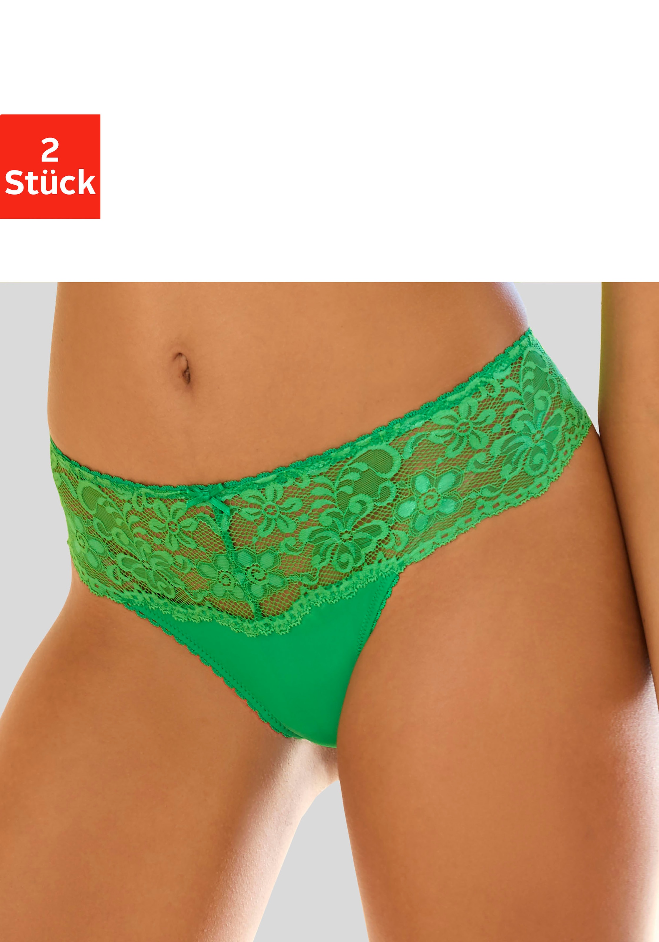Nuance String 2 Stk. Dessous mit breitem Spitzenband