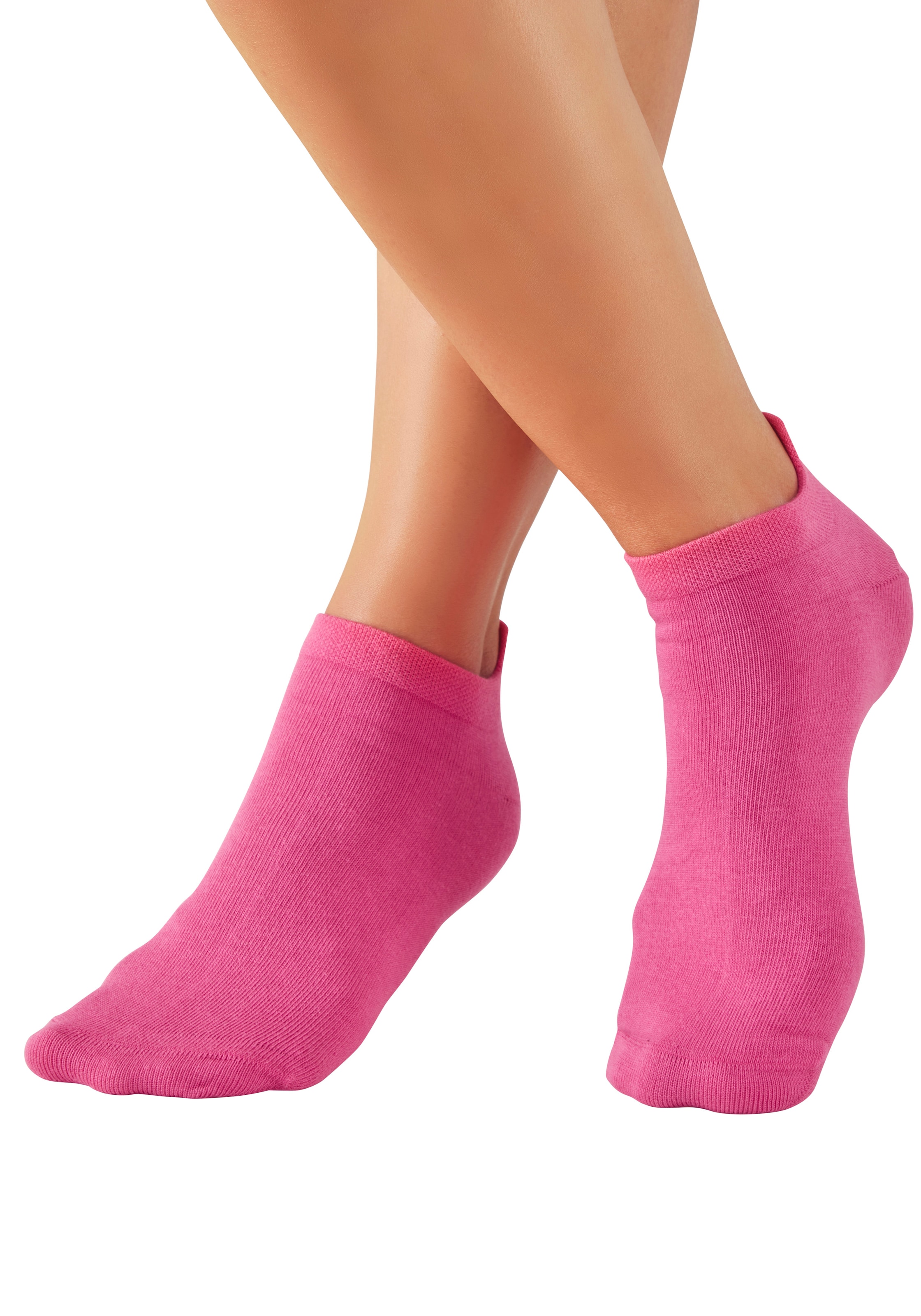 LASCANA Chaussettes de baskets »für Damen mit eingestricktem Markenlogo« Boîte, Boîte, 7 Couple tlg. dans une jolie boîte cadeau