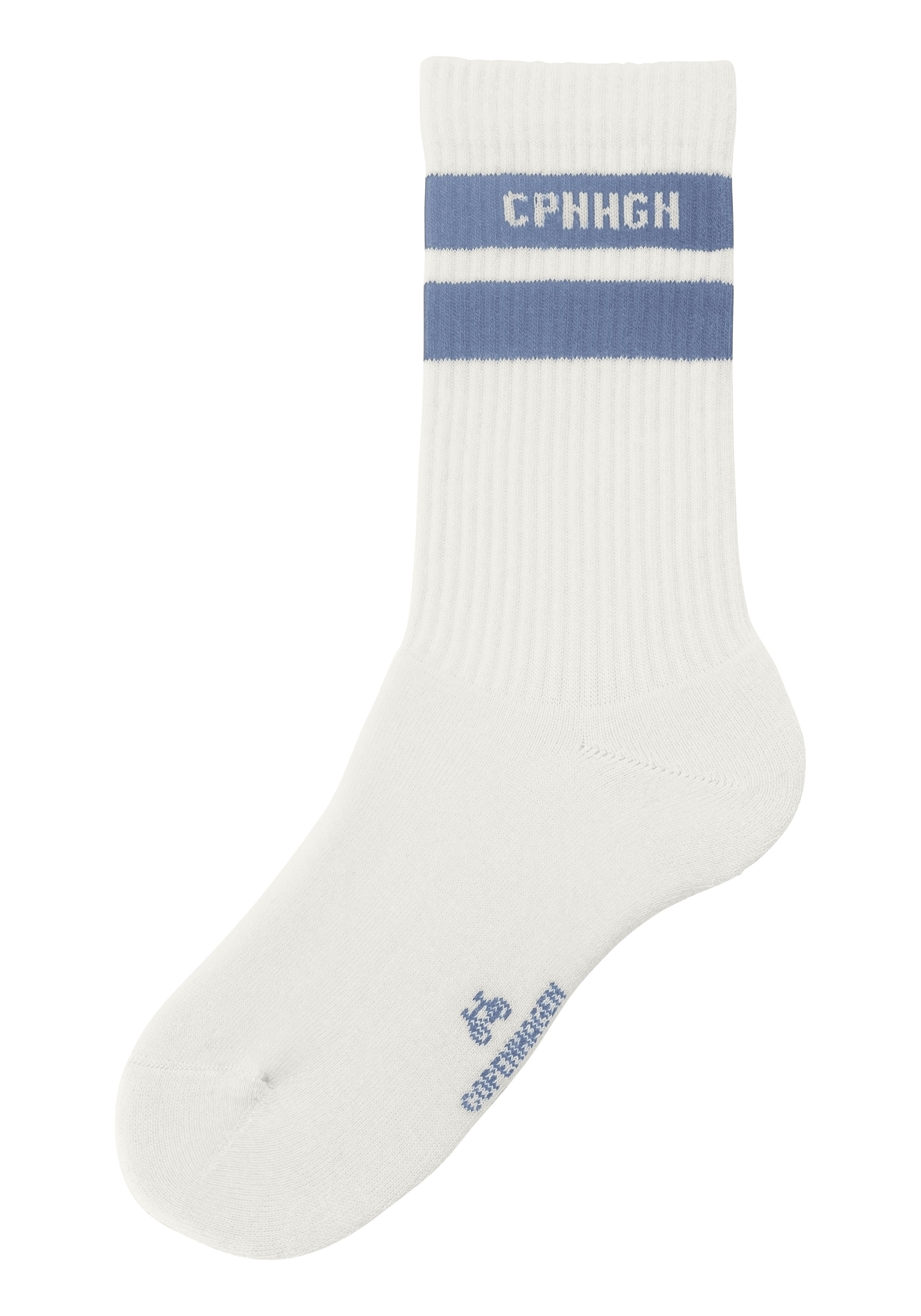 Copenhagen Studios Tennissocken, (Packung, 3 Paar), mit Streifendesign und Vollfrottee