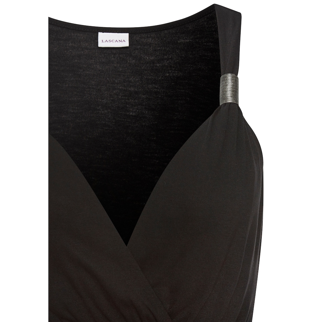 LASCANA Minikleid, mit verstellbarem Ausschnitt und gesmokter Taille