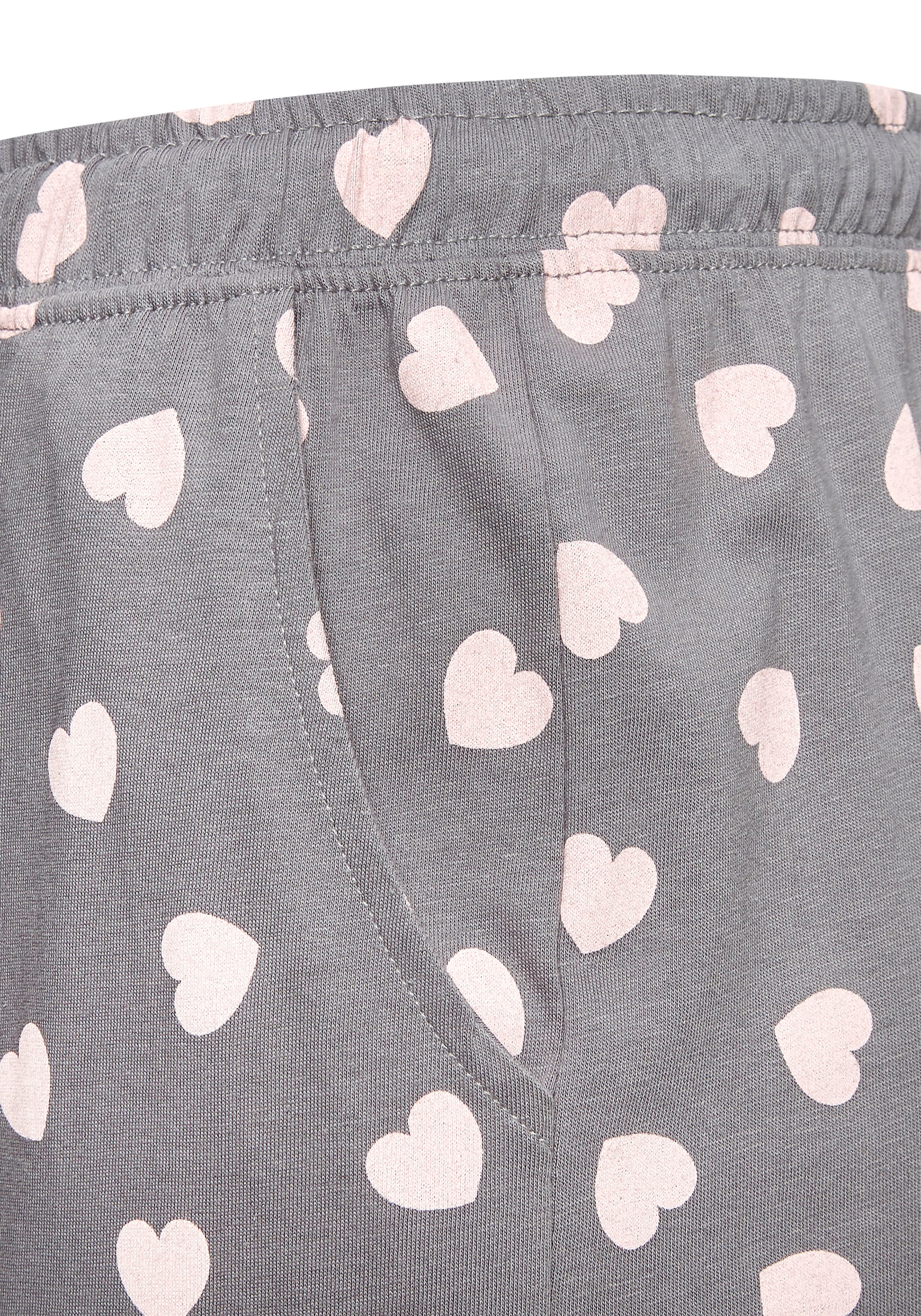 Vivance Dreams Pyjama Spar-Set, 2 Stück, 4 tlg. mit süssem Herzmuster