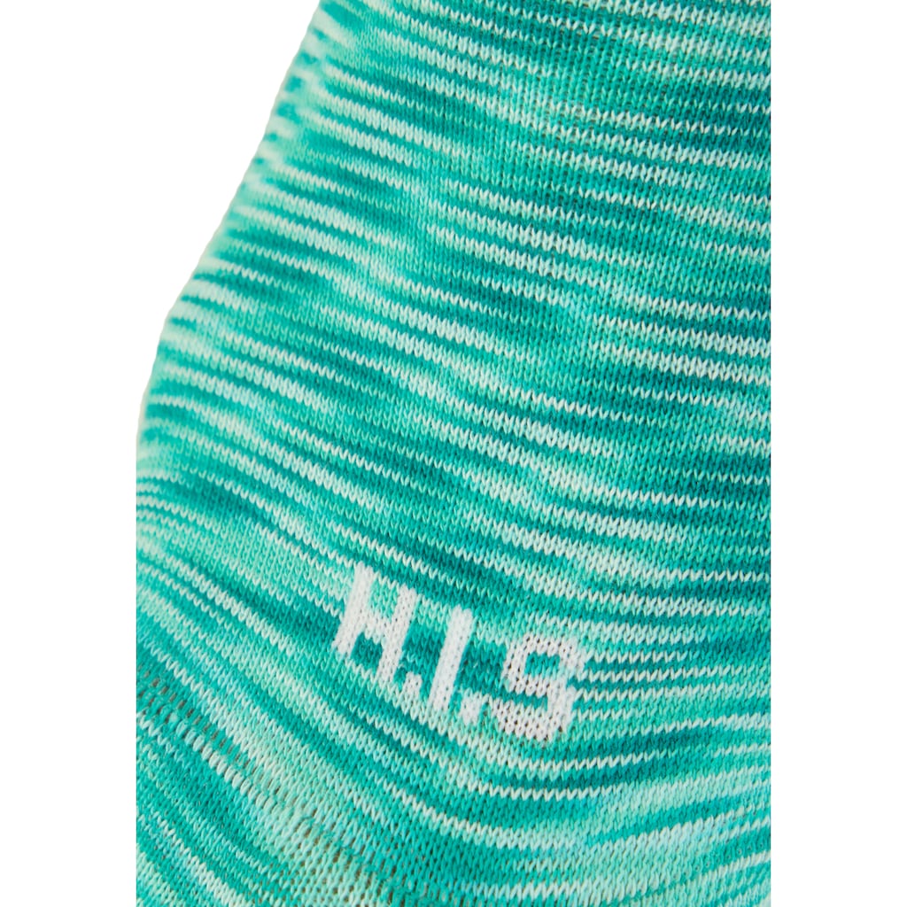 H.I.S Kurzsocken, (Packung, 3 Paar), zweimal uni, einmal meliert