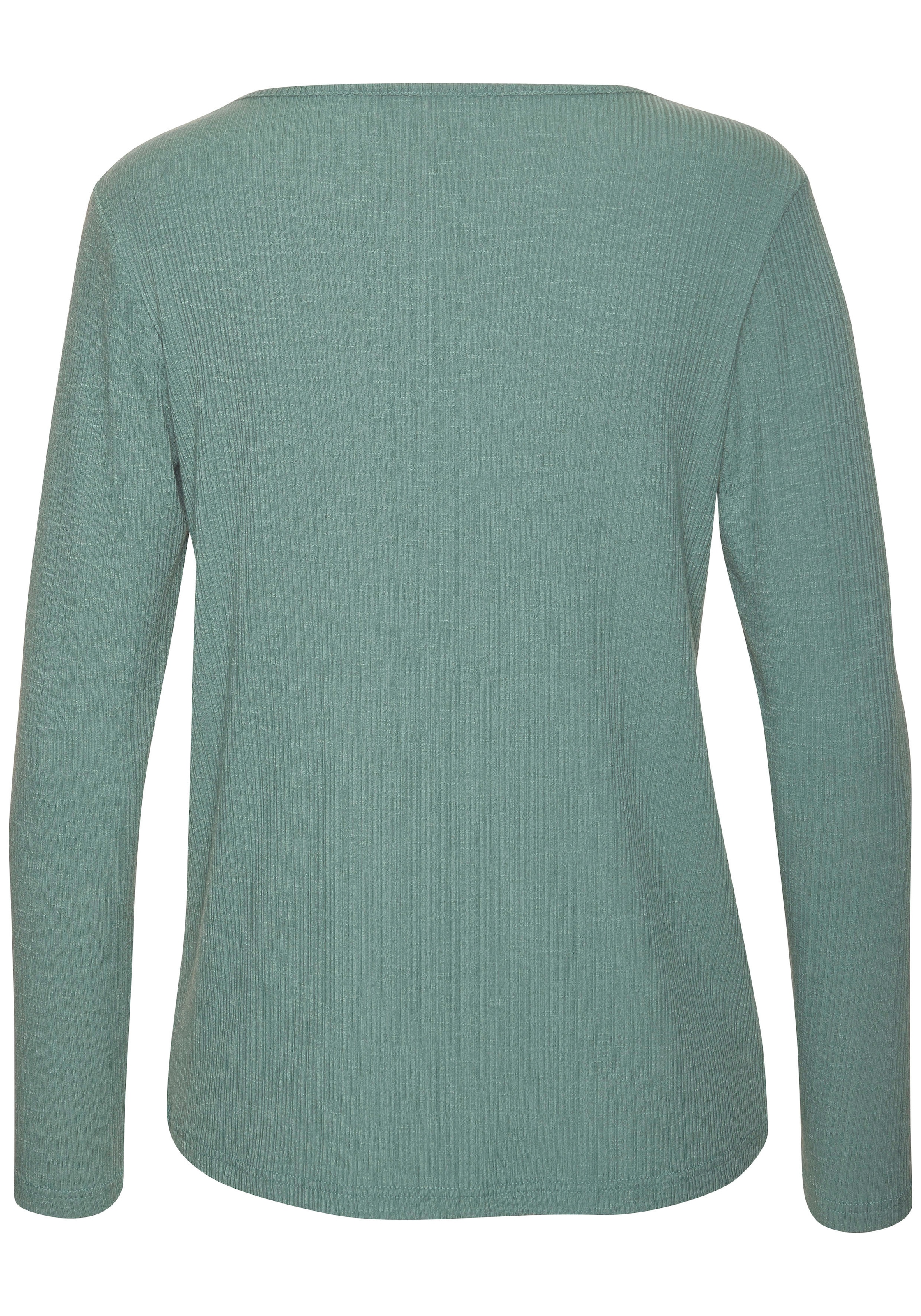 Vivance Langarmshirt »mit modischer Rippstruktur«, (2er-Pack), aus weichfliessender Qualität mit Viskose