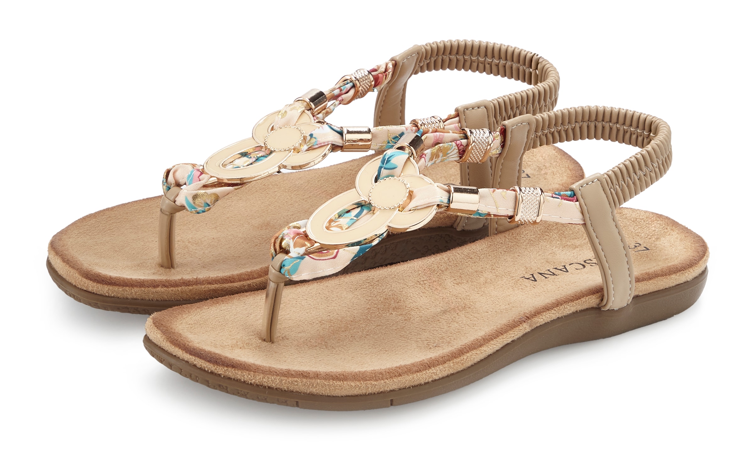 LASCANA Séparateur d'orteils »Sommerschuh, offener Schuh, Sandalette,«  Sandale, Pantolette mit Stretcheinsatz