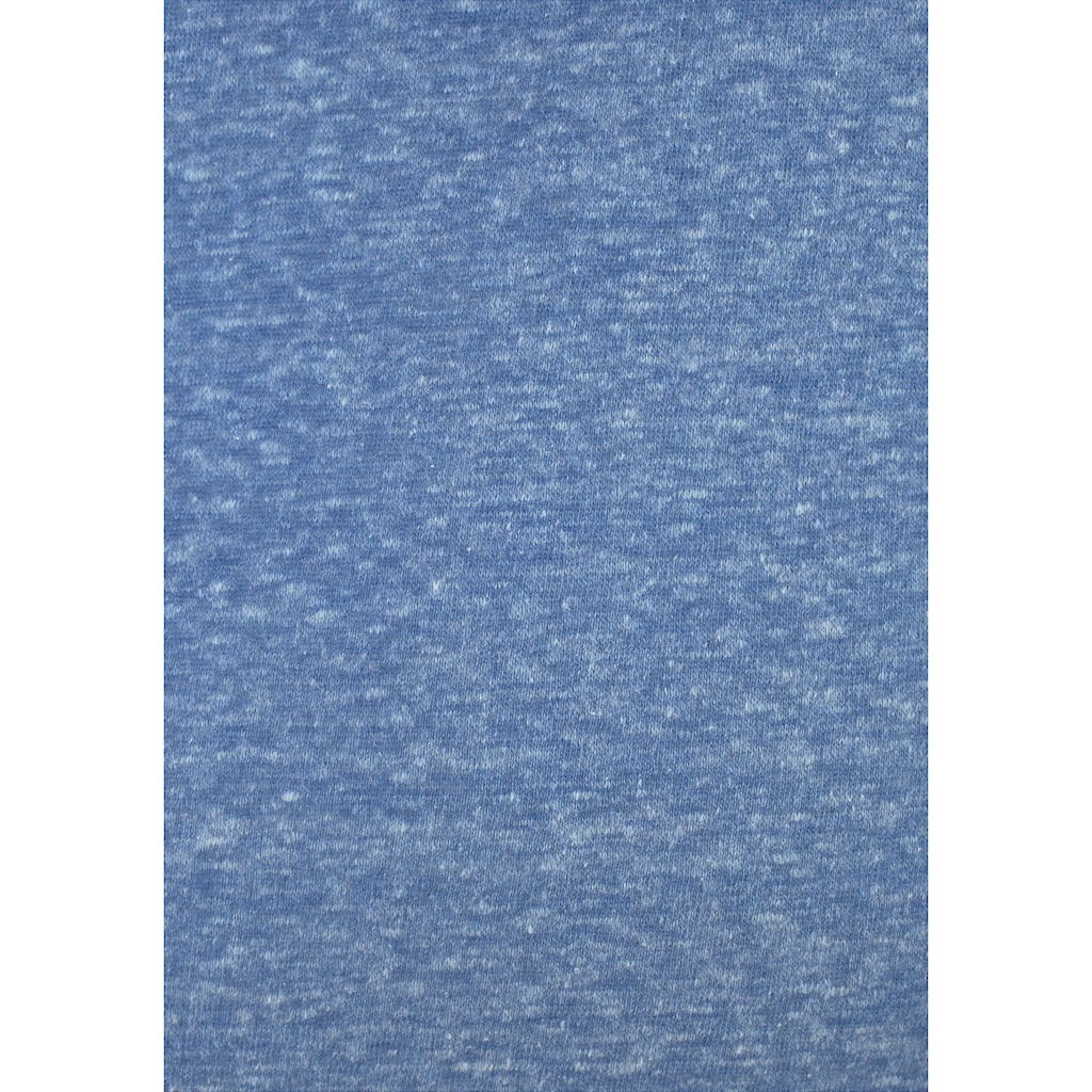 Venice Beach Strandshirt, mit Logo-Druck aus melierter Ware, Vintage-Look, sportlich-casual