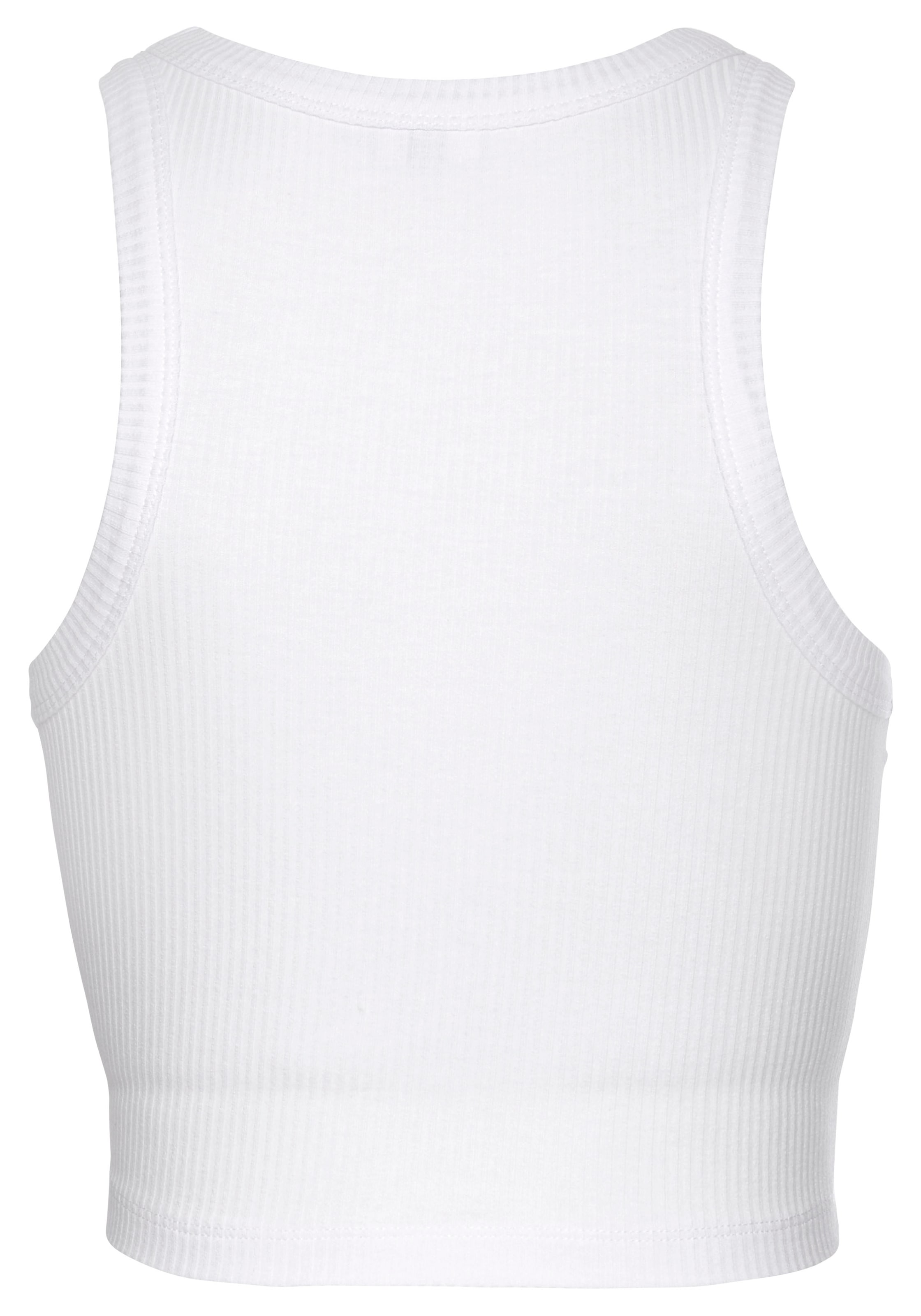 LASCANA Crop-Top, (2er-Pack), aus weicher Rippware, sommerliche Basic Tops