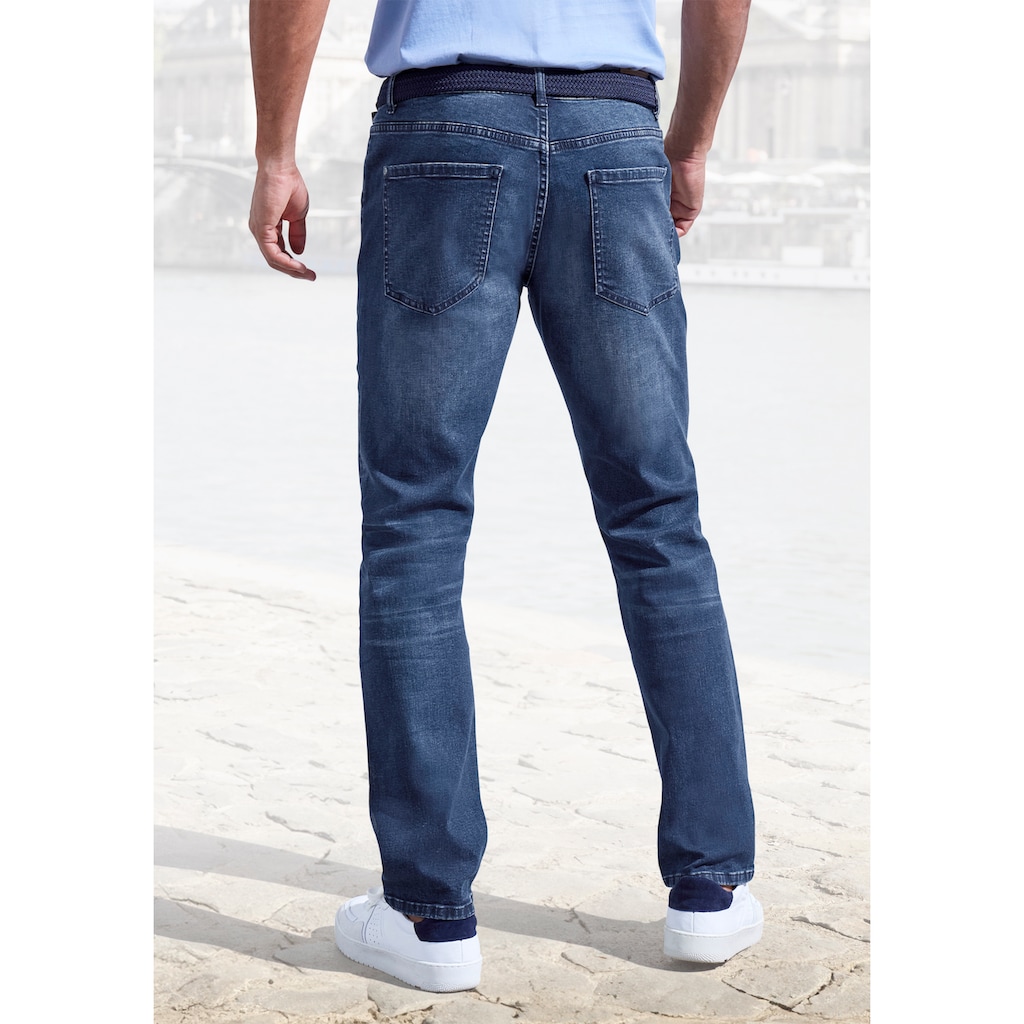 John Devin 5-Pocket-Jeans »Straight-fit Jeans«, aus elastischer Denim-Qualität