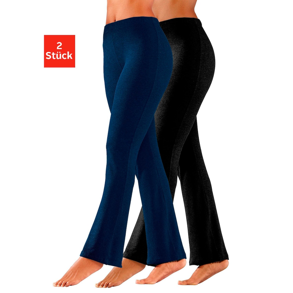 Vivance active Jazzpants, (2er-Pack), mit leicht ausgestelltem Bein, Loungewear
