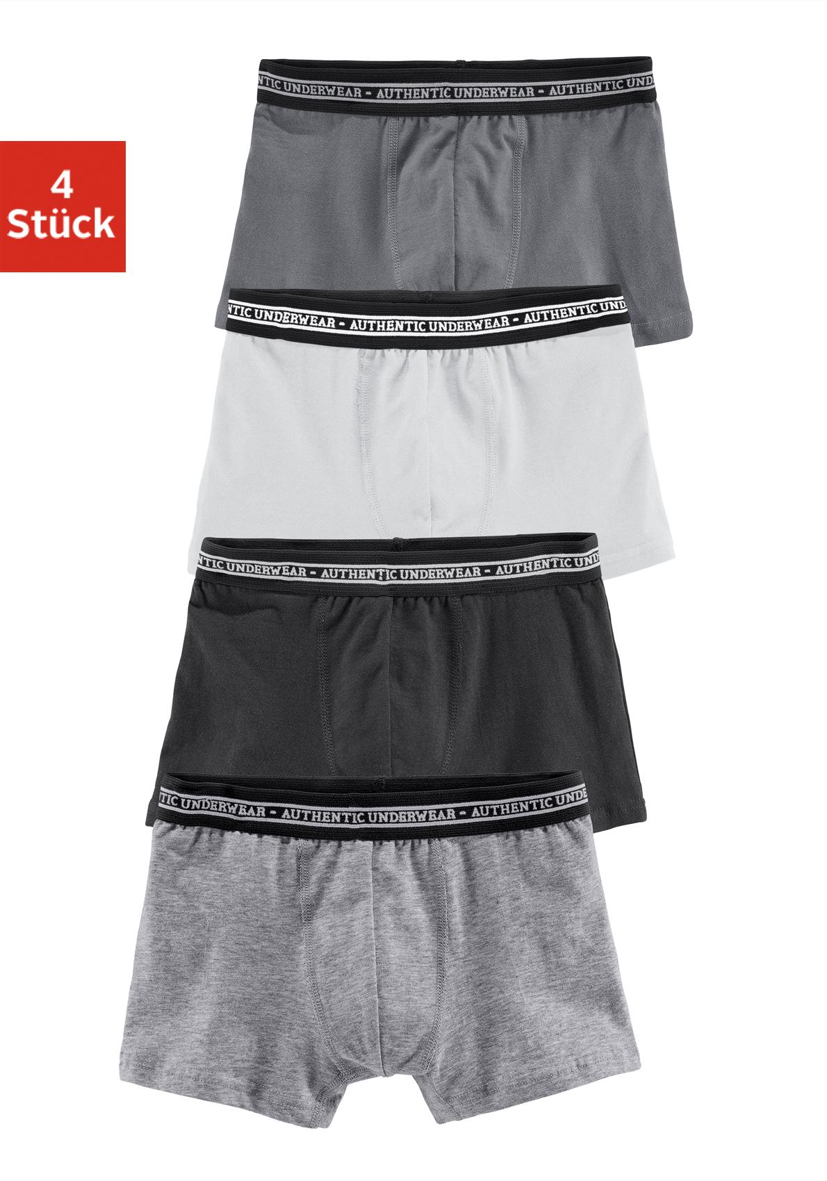 Thumbnail - AUTHENTIC LE JOGGER Boxer »Boxershorts für Jungen«, (Packung, 4 St.), in klassischer Passform mit Webbund