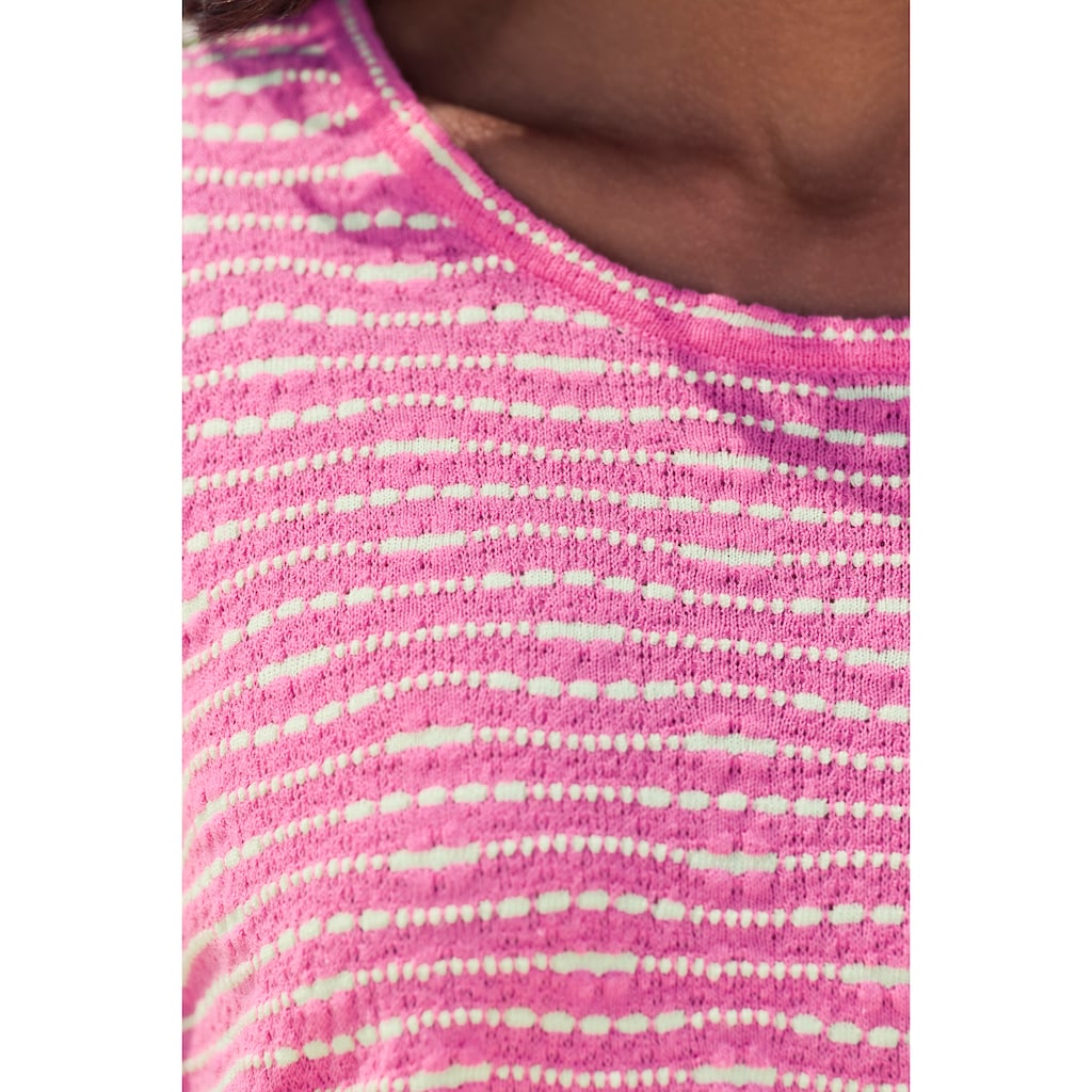 Vivance Rundhalsshirt »mit Flügelärmelchen«, aus leichter Feinstrickqualität