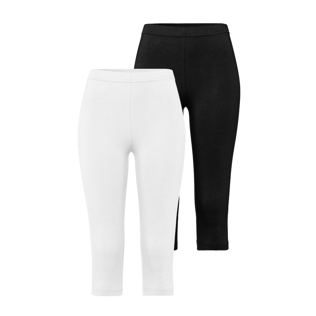 Vivance active Caprileggings, (2er-Pack), mit Gummibund, Loungewear