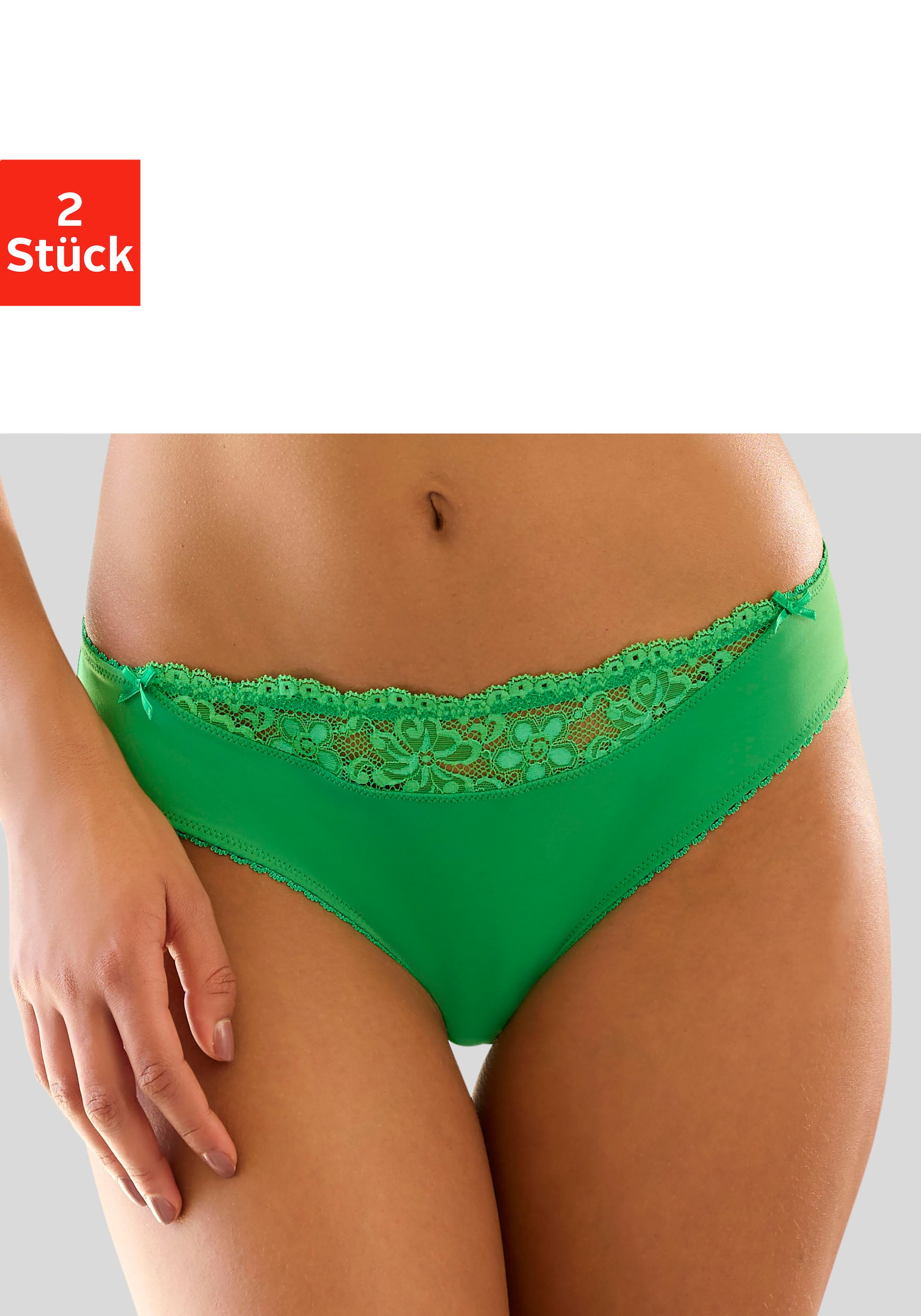 Nuance Slip 2 Stk. mit Spitzeneinsatz vorne