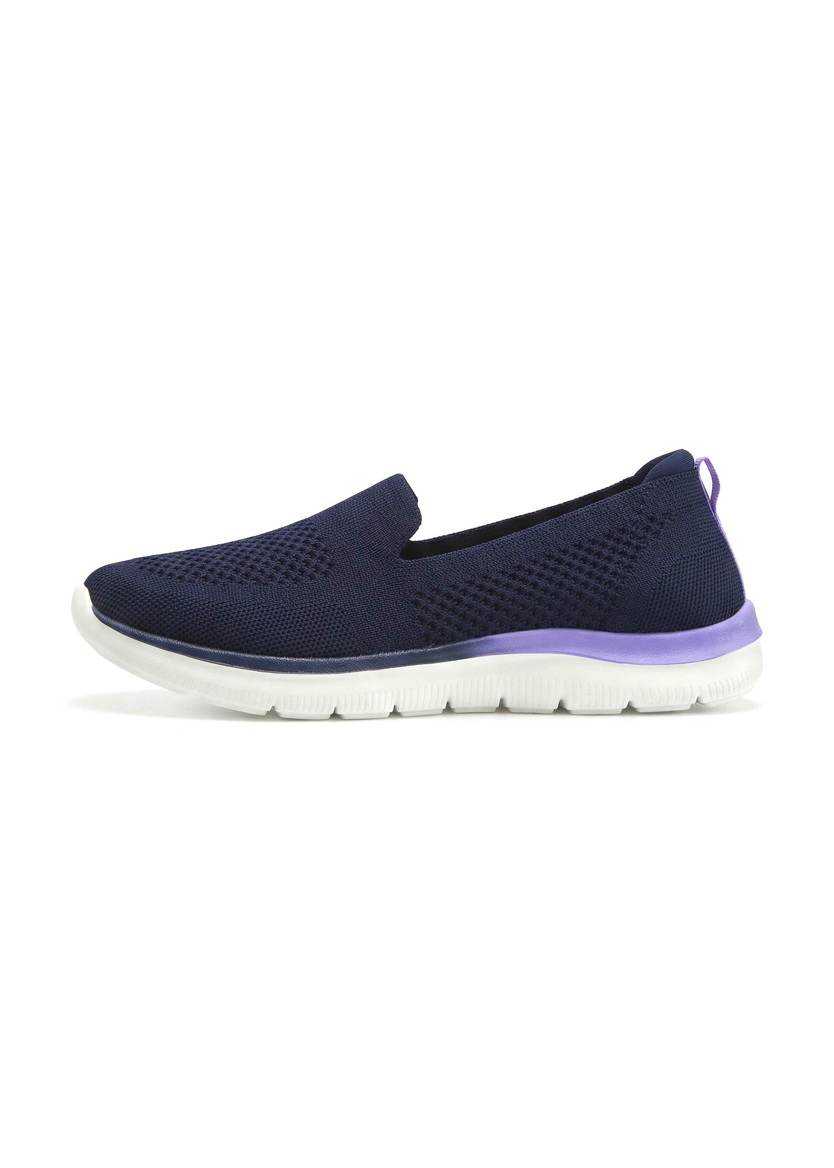 LASCANA Slipper »Halbschuh, Sneaker, Slip-On-Sneaker,«  aus bequemen Textil-Material zum Reinschlüpfen VEGAN