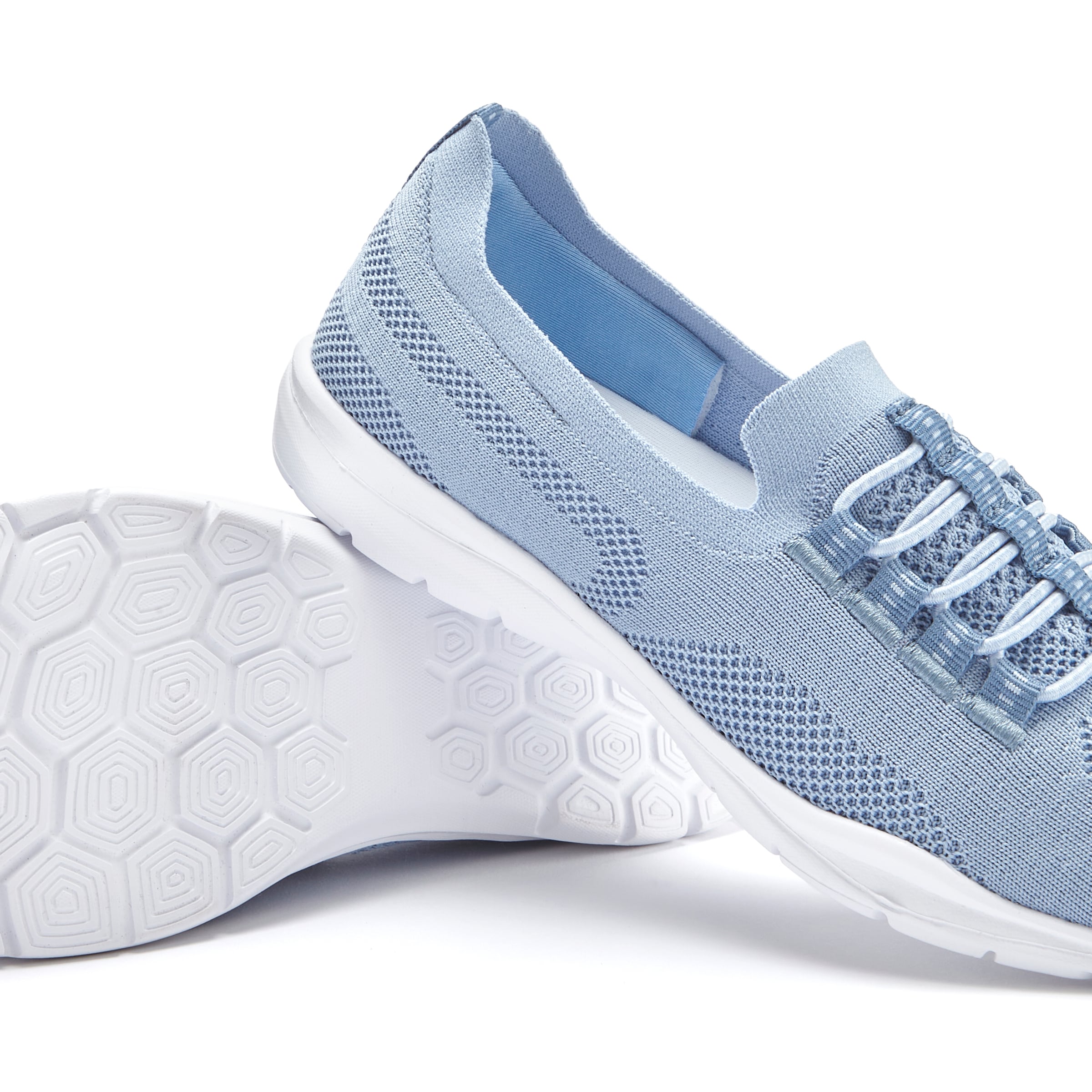 LASCANA Sneaker »Slipper, Halbschuh, leichtes Meshmaterial«, zum Reinschlüpfen mit elastischen Schnürbändern VEGAN