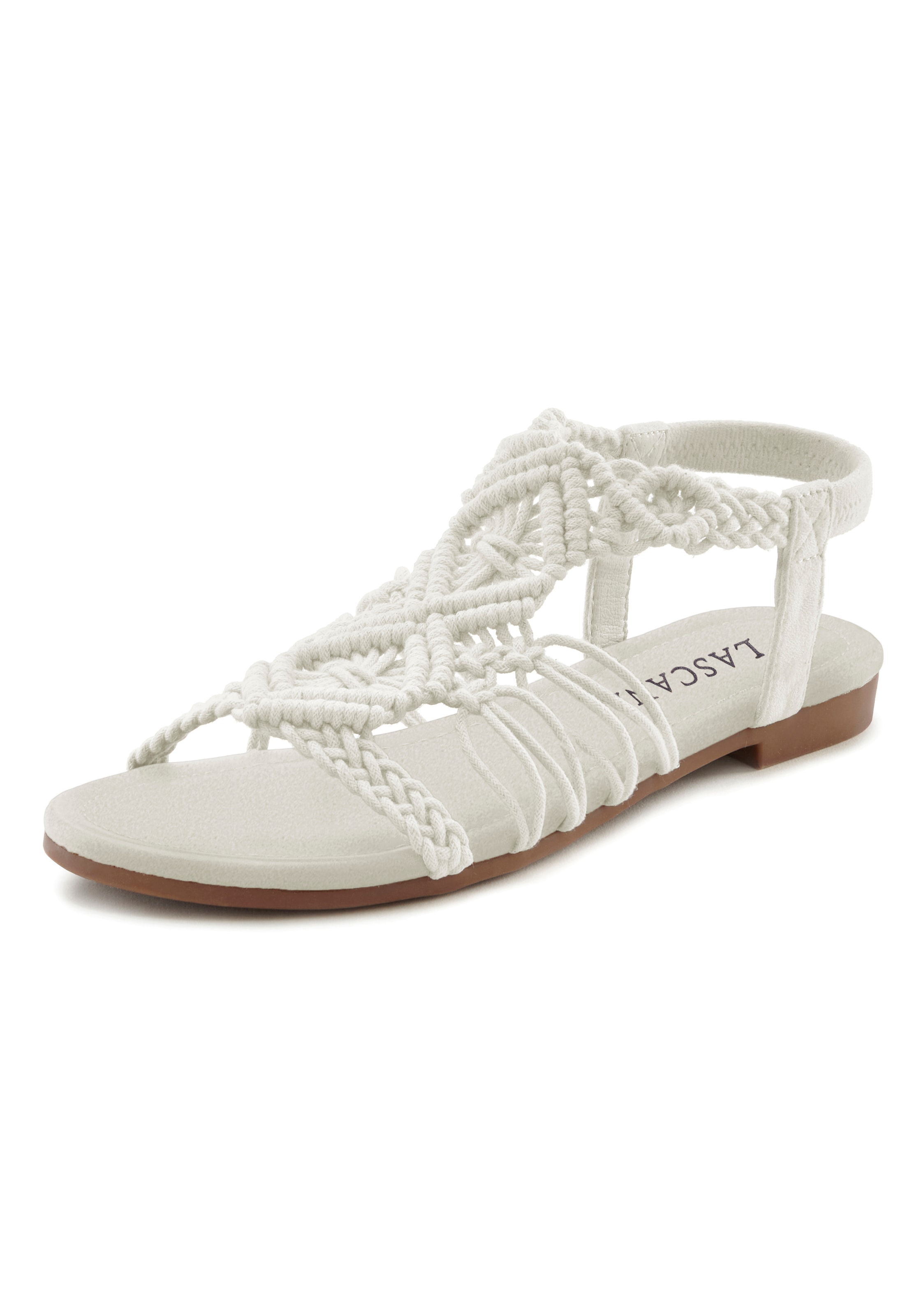 LASCANA Sandale »Sommerschuh«  sandalette, chaussure d’été avec bride élastique VEGAN