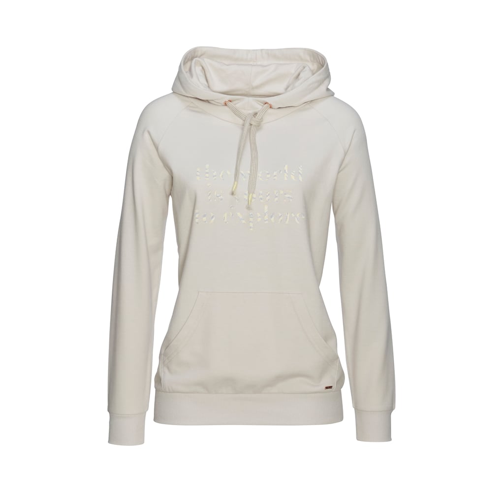 LASCANA Hoodie, mit Statement Druck, Loungeanzug
