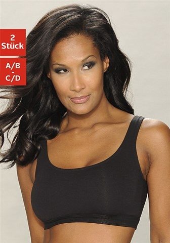 petite fleur Bustier 2 Stück, Cup A/B-C/D aus elastischer Baumwoll-Qualität