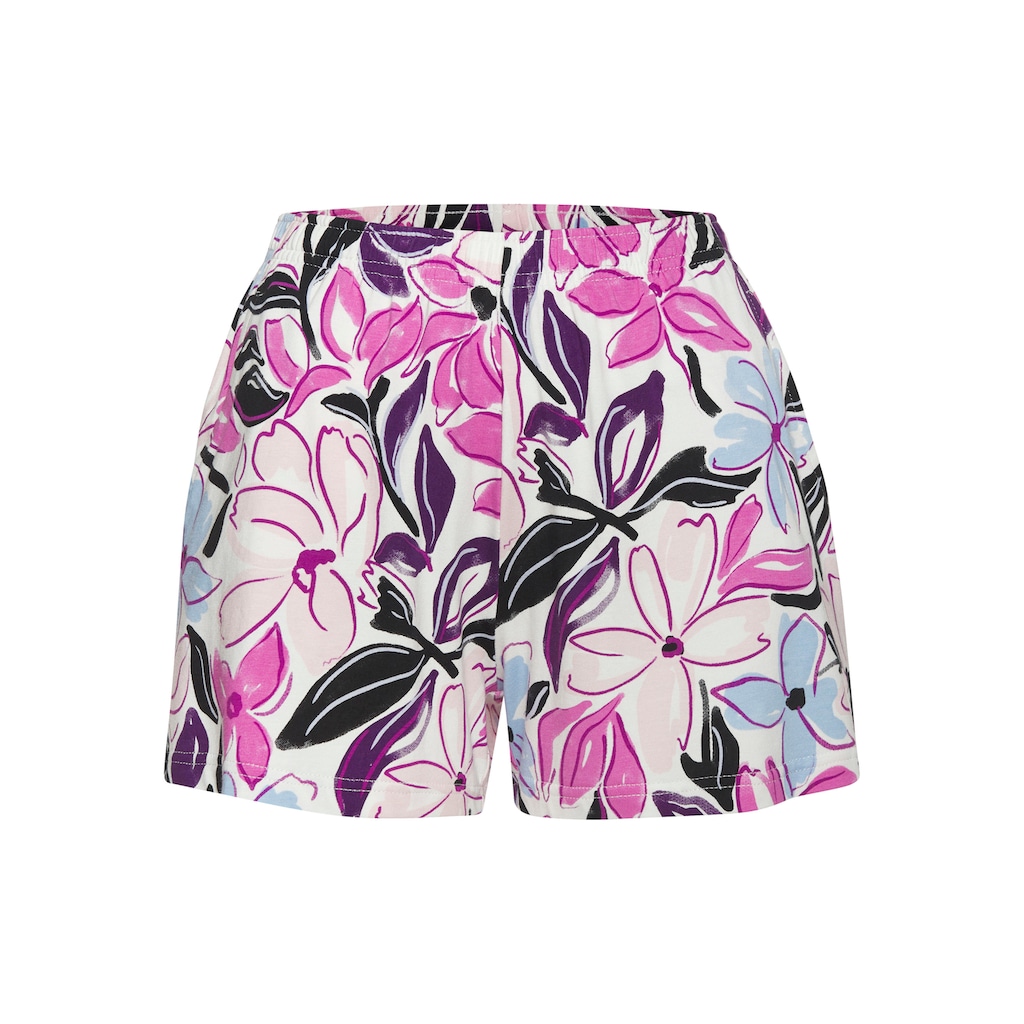 LASCANA Shorty, (2 tlg.), mit schönem Blumendruck