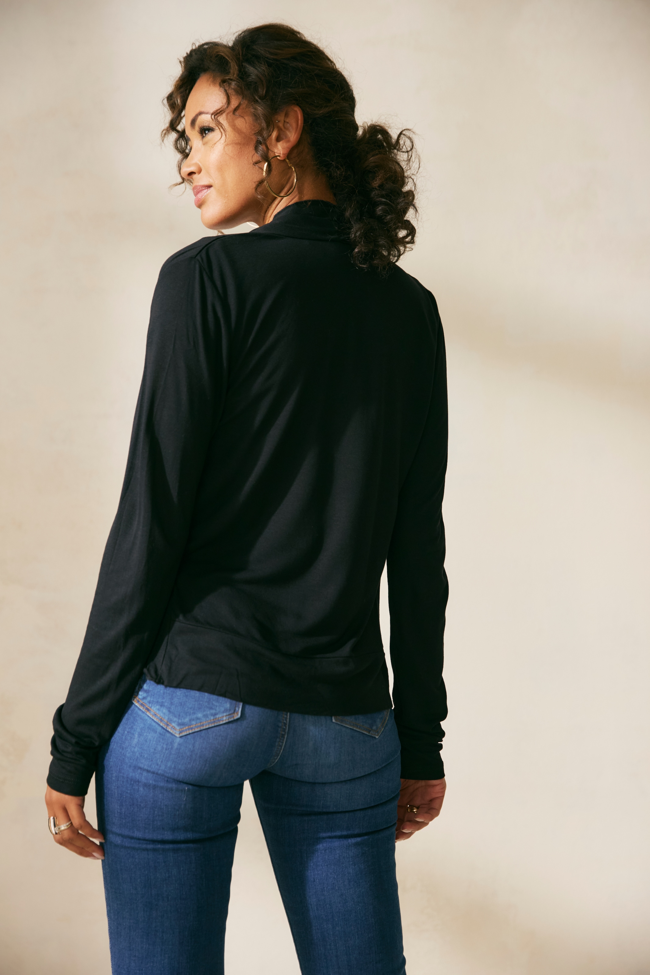 LASCANA High-waist-Jeans mit sichtbarer Knopfleiste und Stretch-Anteil, Skinny, High Waist