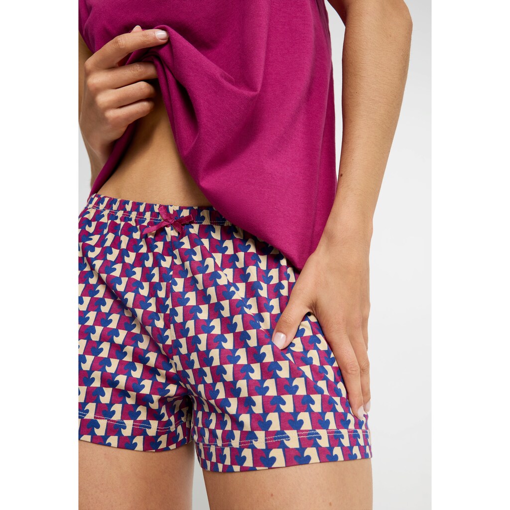LSCN by LASCANA Shorty, (2 tlg.), mit schönem Blumen- oder Streifenmuster