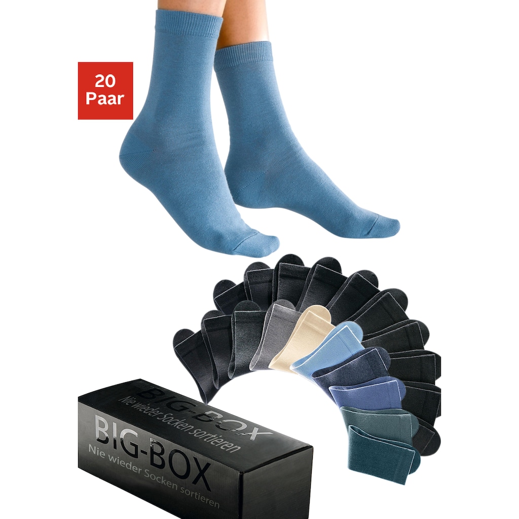 Go in Basicsocken, (Box, 20 Paar), in der grossen Big-Box