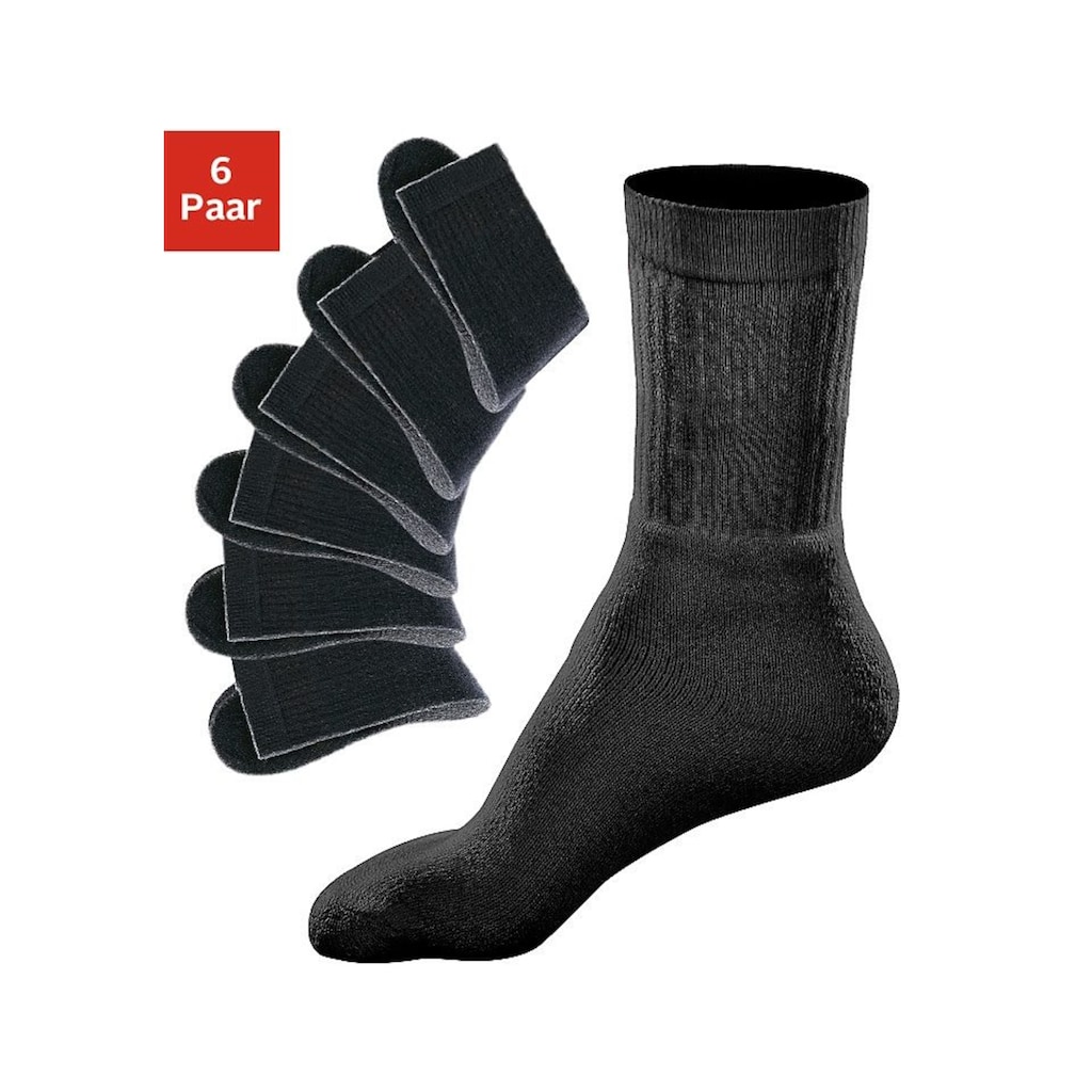 Go in Tennissocken, (Packung, 6 Paar), mit geripptem Schaft