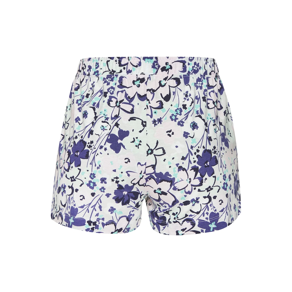 s.Oliver Pyjamashorts, mit schönem Allover-Print