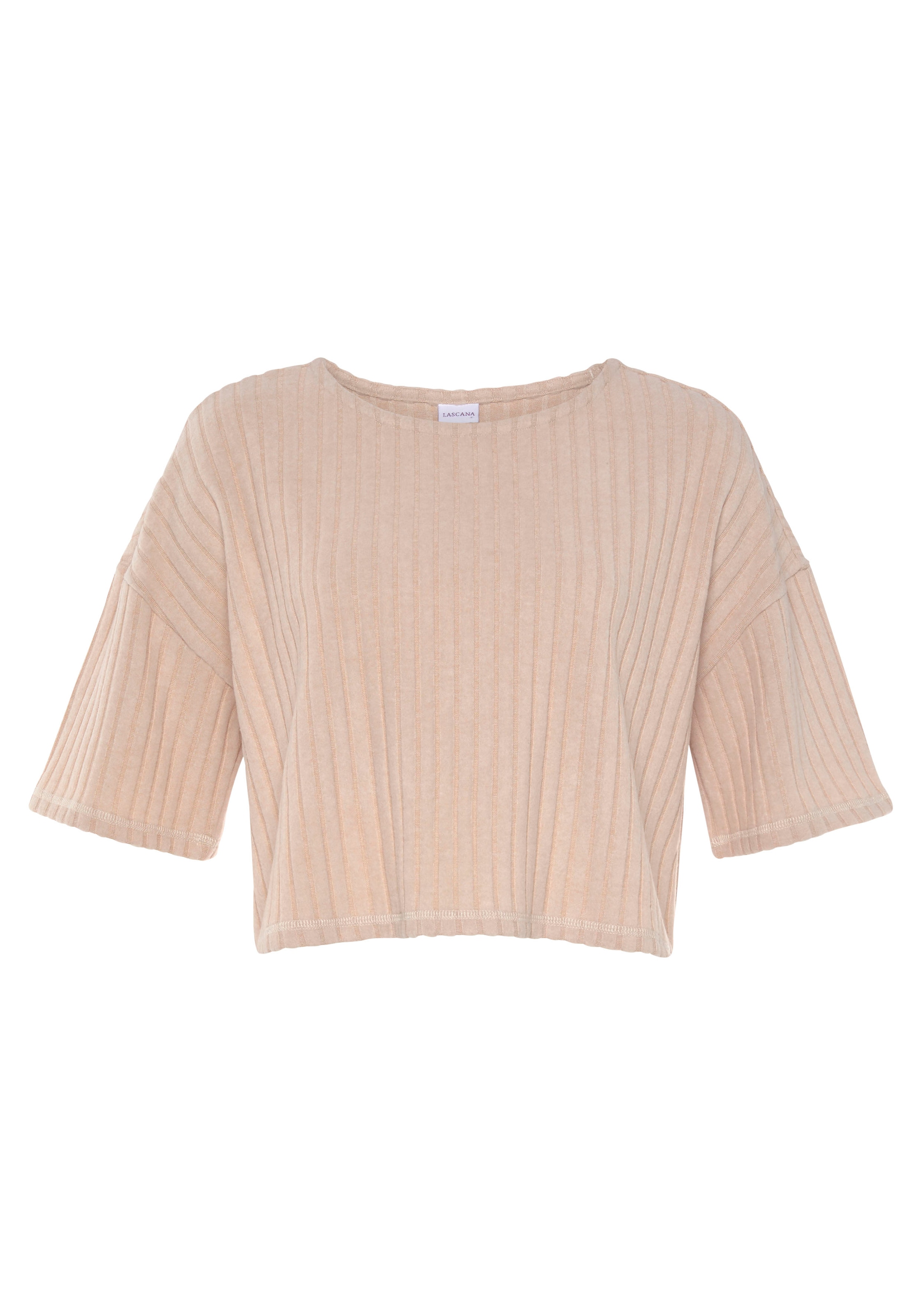 LASCANA 3/4-Arm-Shirt, Lounge-/Strickshirt aus weichem Strick, Loungewear