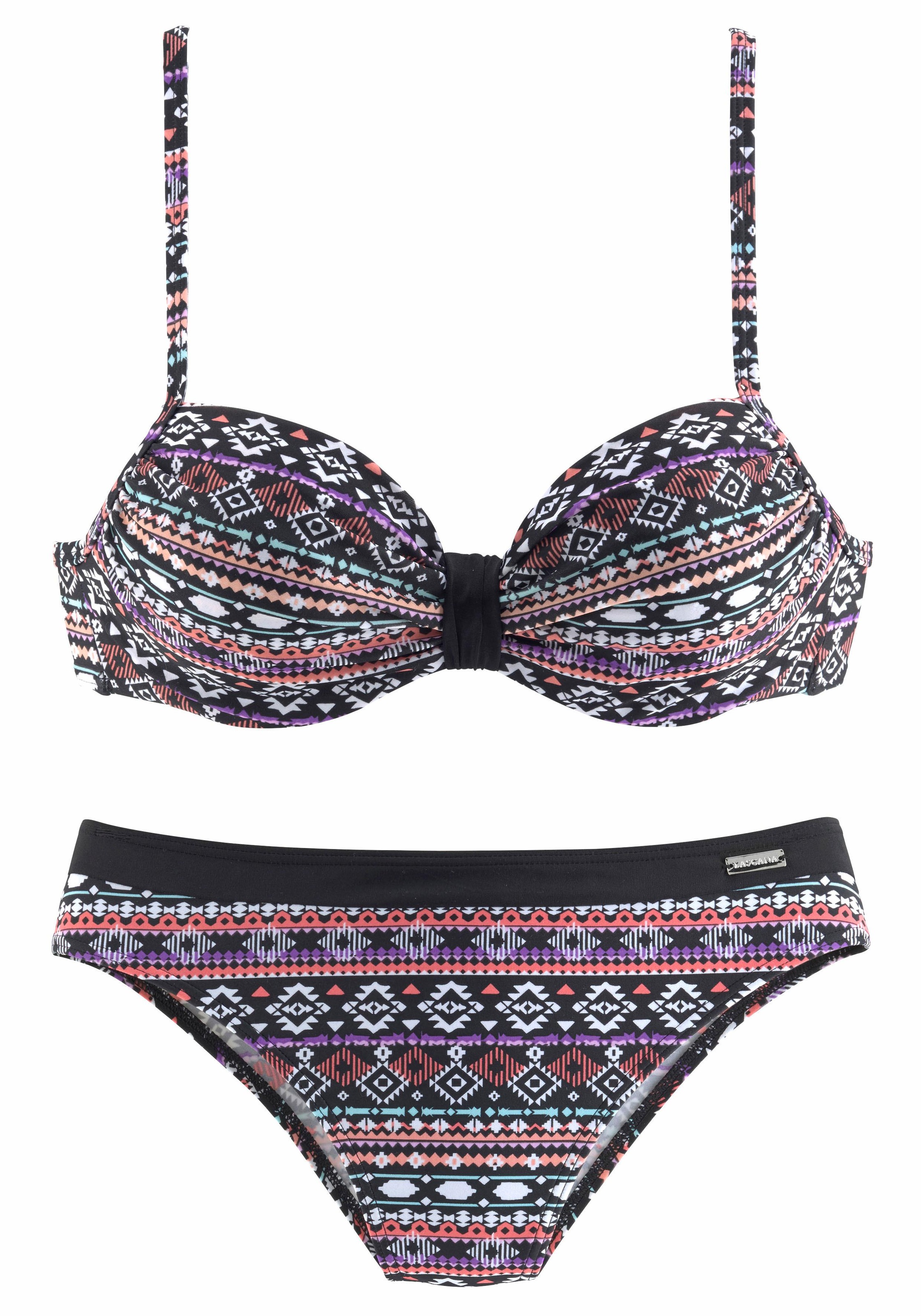 LASCANA Bügel-Bikini mit unifarbener Schlaufe zwischen den Cups