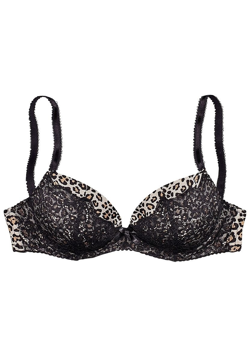 LASCANA Push-up-BH mit Bügel im angesagten Leo-Look, sexy Dessous