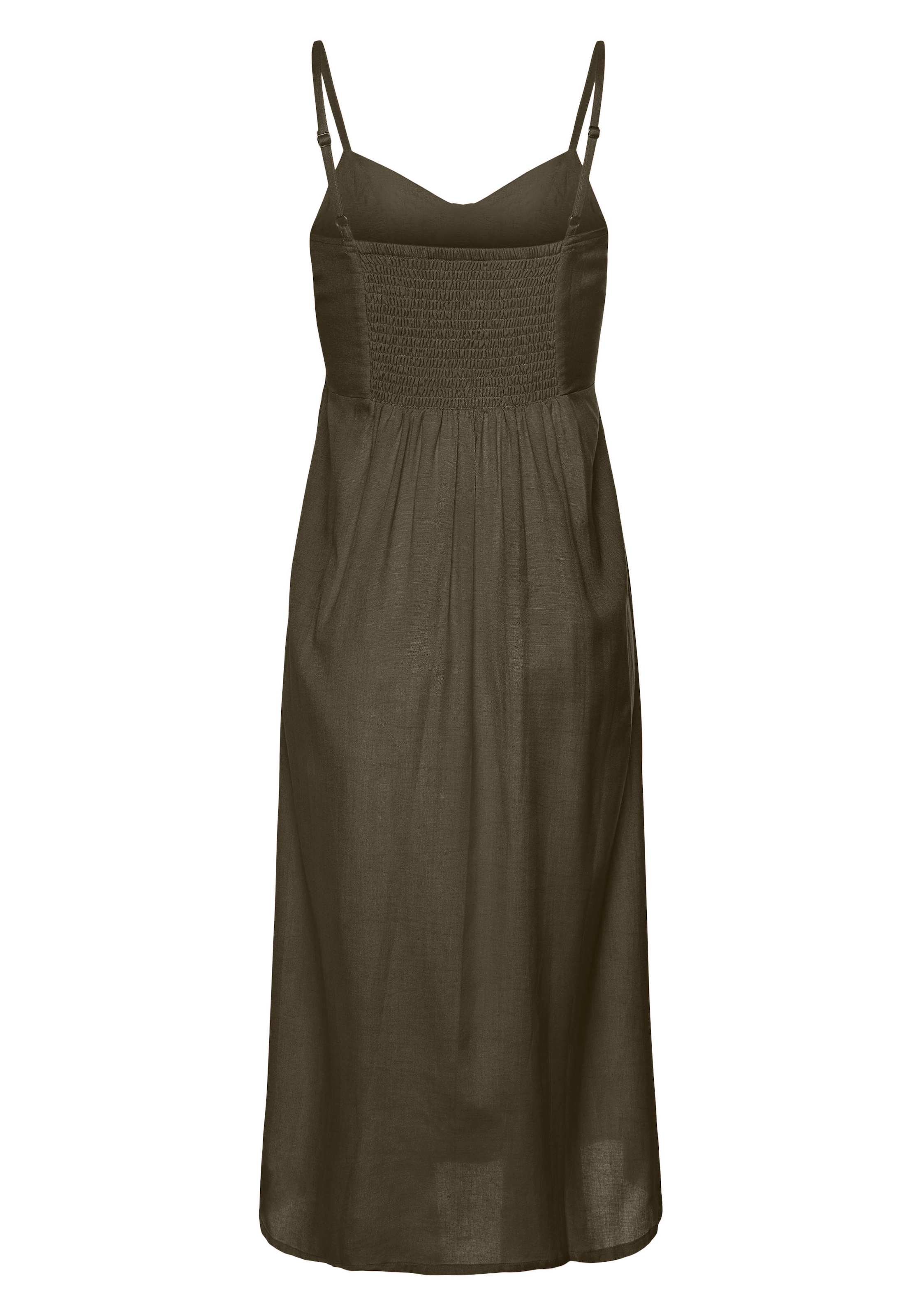 LASCANA Sommerkleid, aus Leinenmix mit Baumwolle, Midikleid, Strandkleid