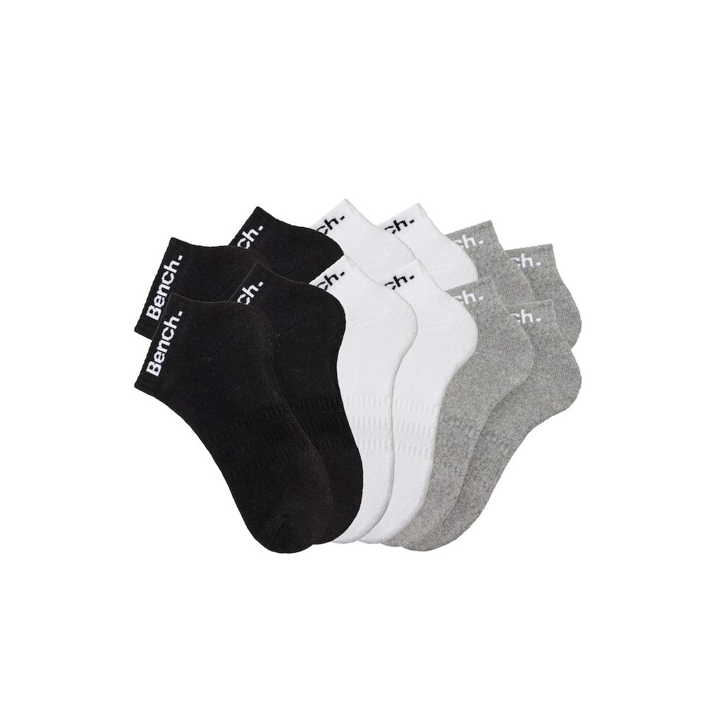 Bench. Sportsocken, (Packung, 12 Paar), Tennis Kurzsocken mit Halbfussfrottee