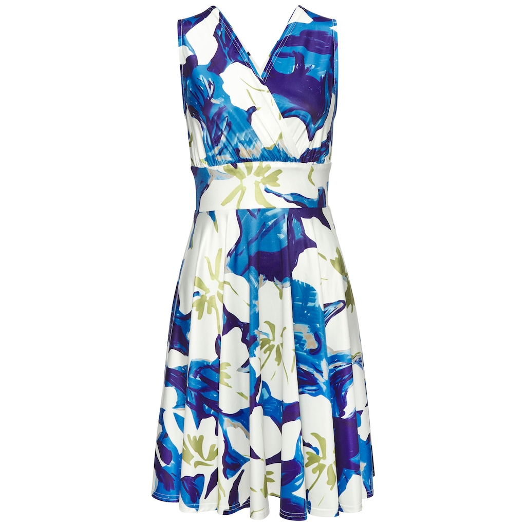 Vivance Jerseykleid, in Wickeloptik, tailliertes Minikleid, Sommerkleid