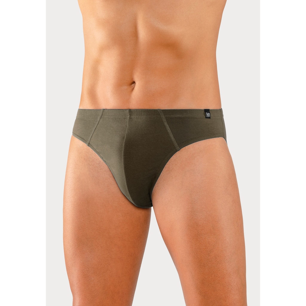 le jogger® Slip, (Packung, 4 St.), schmaler Bund mit Markenlabel