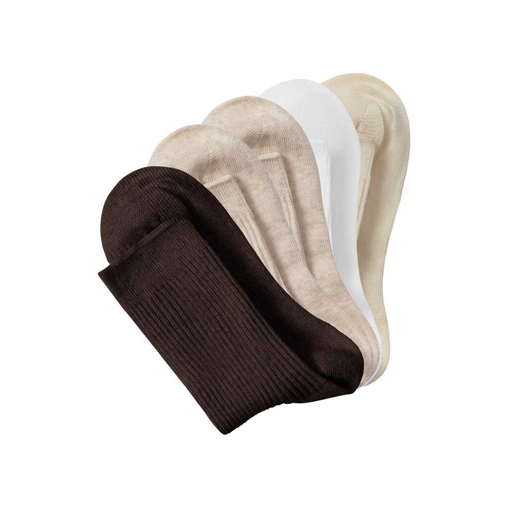 Lavana Basicsocken, (Packung, 5 Paar), mit feiner Rippe