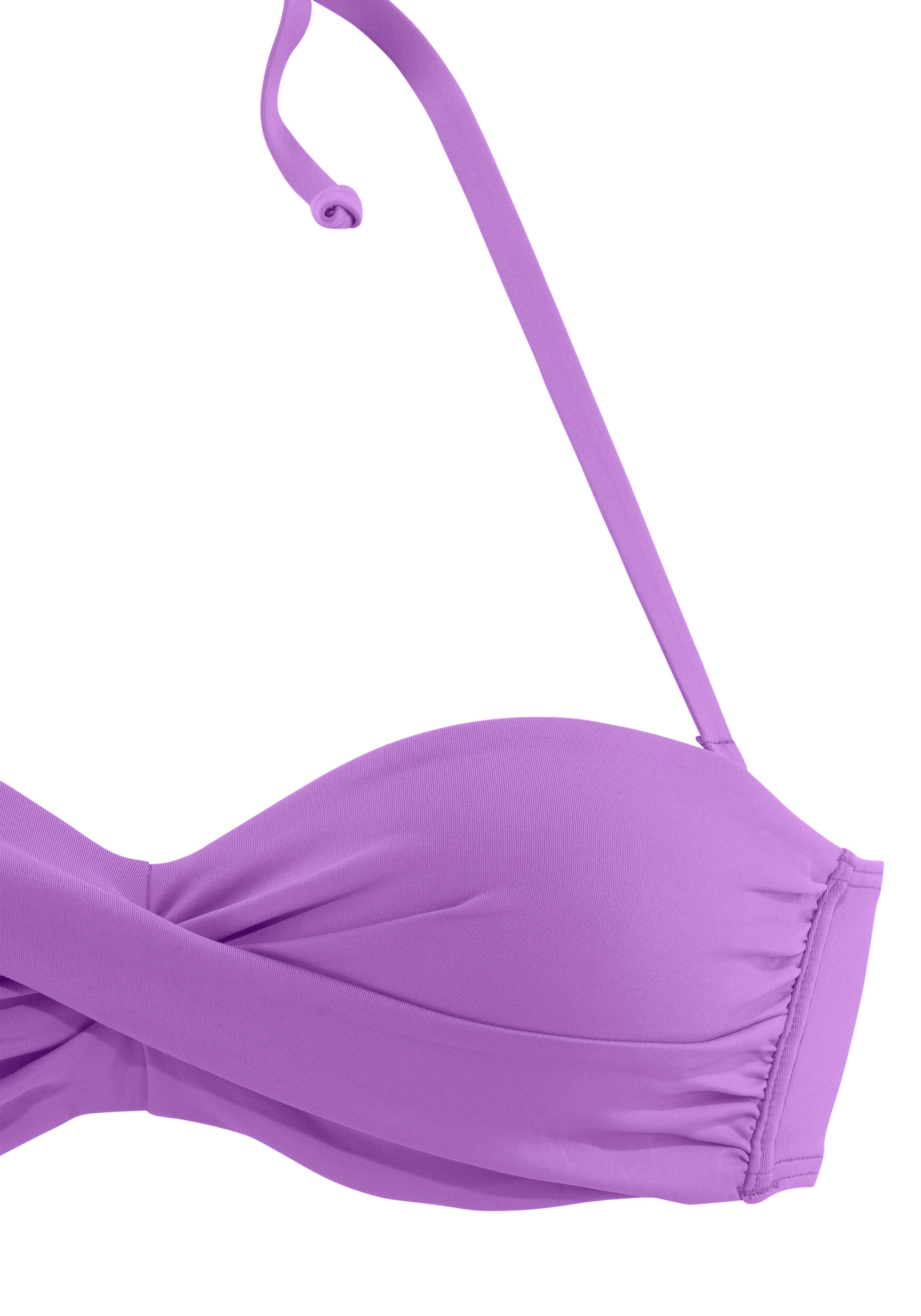 s.Oliver Bandeau-Bikini-Top »Spain«, in unifarben mit Wickeloptik