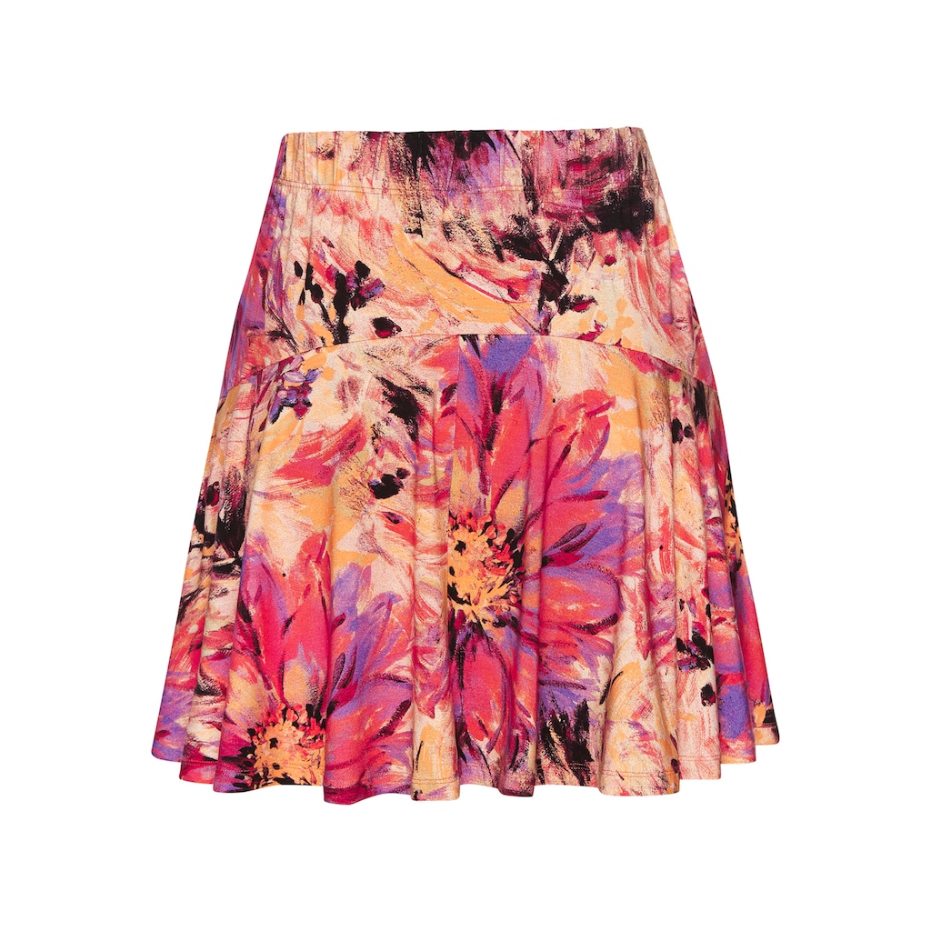 LASCANA Hosenrock, mit Alloverdruck, Skort, Rock inklusive Hose, bequemer Bund