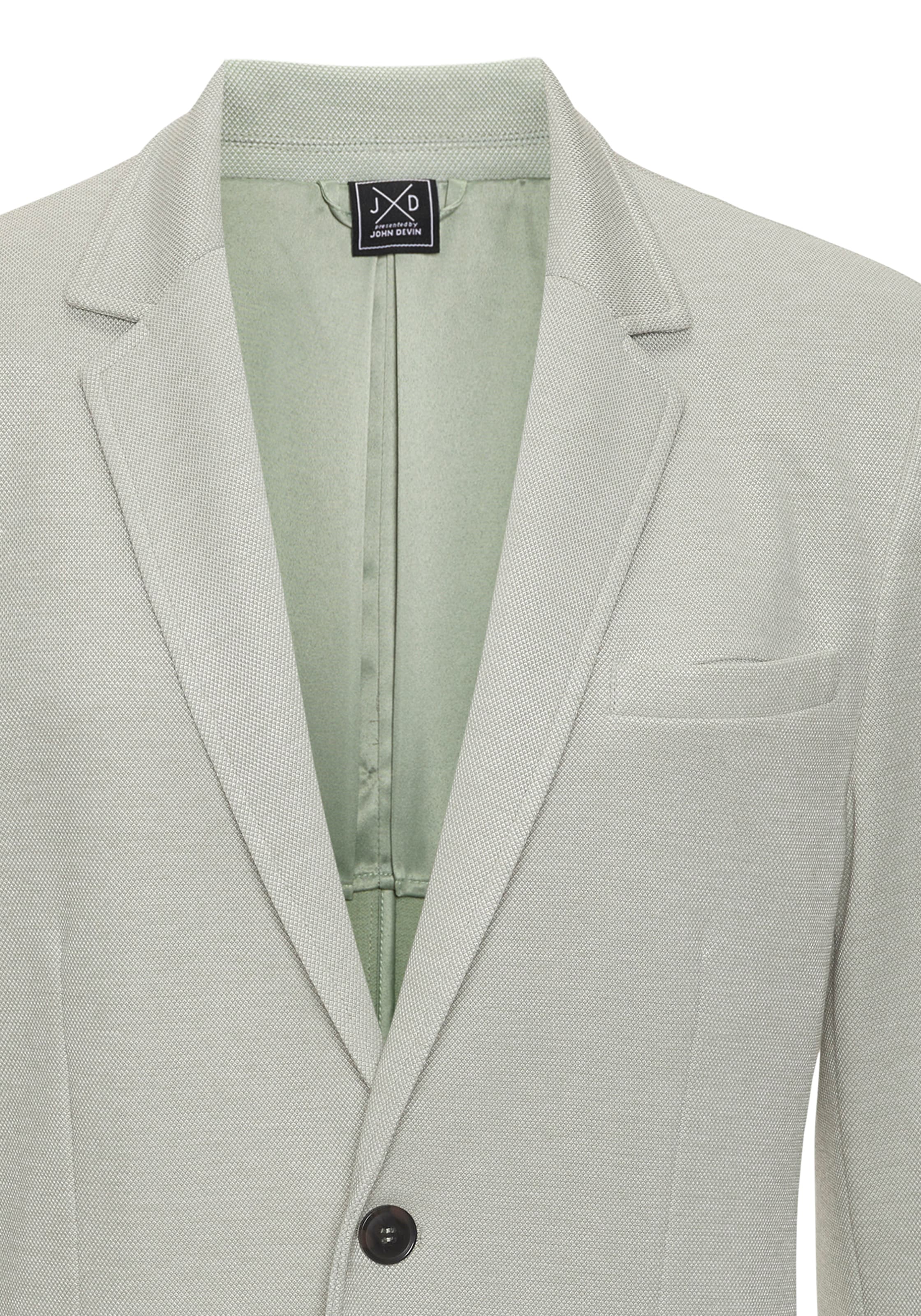 John Devin Veste »aus elastischer Jersey Pikee-Qualität« lässiges Stretchsakko mit dezentem Muster