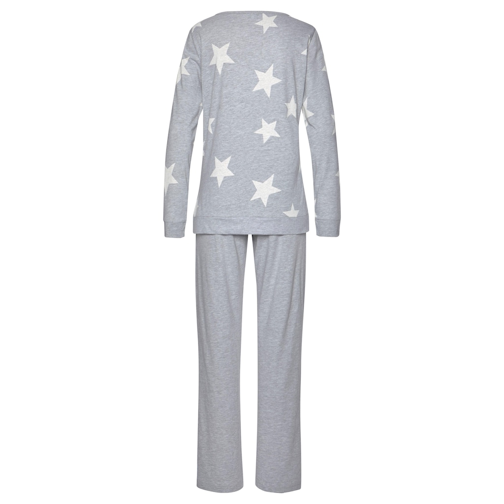 Arizona Pyjama, (4 tlg., 2 Stück), in melierter Optik