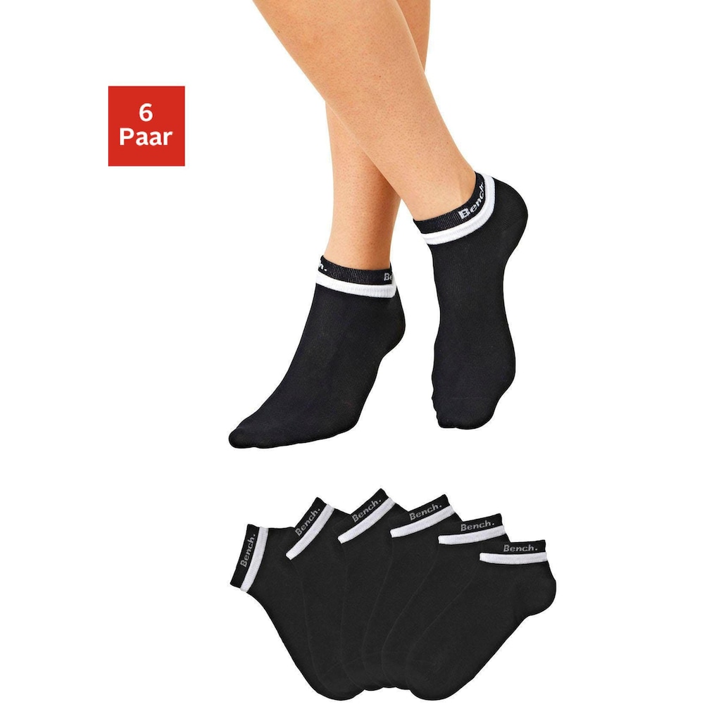 Bench. Kurzsocken, (Packung, 6 Paar), mit doppelten Bündchen