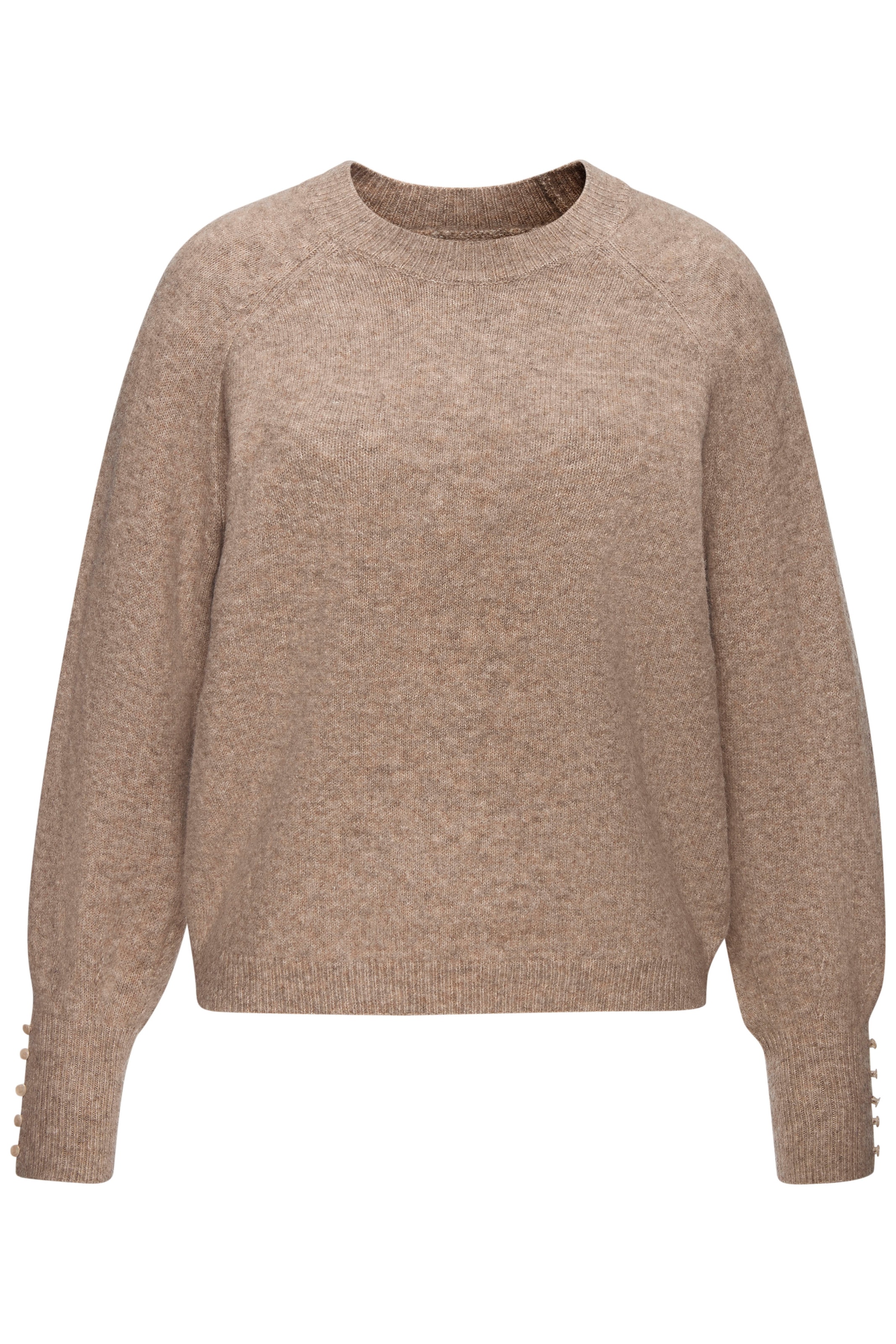 LASCANA Pull à col rond mit Zierknöpfen, Winterpullover, kuschelig