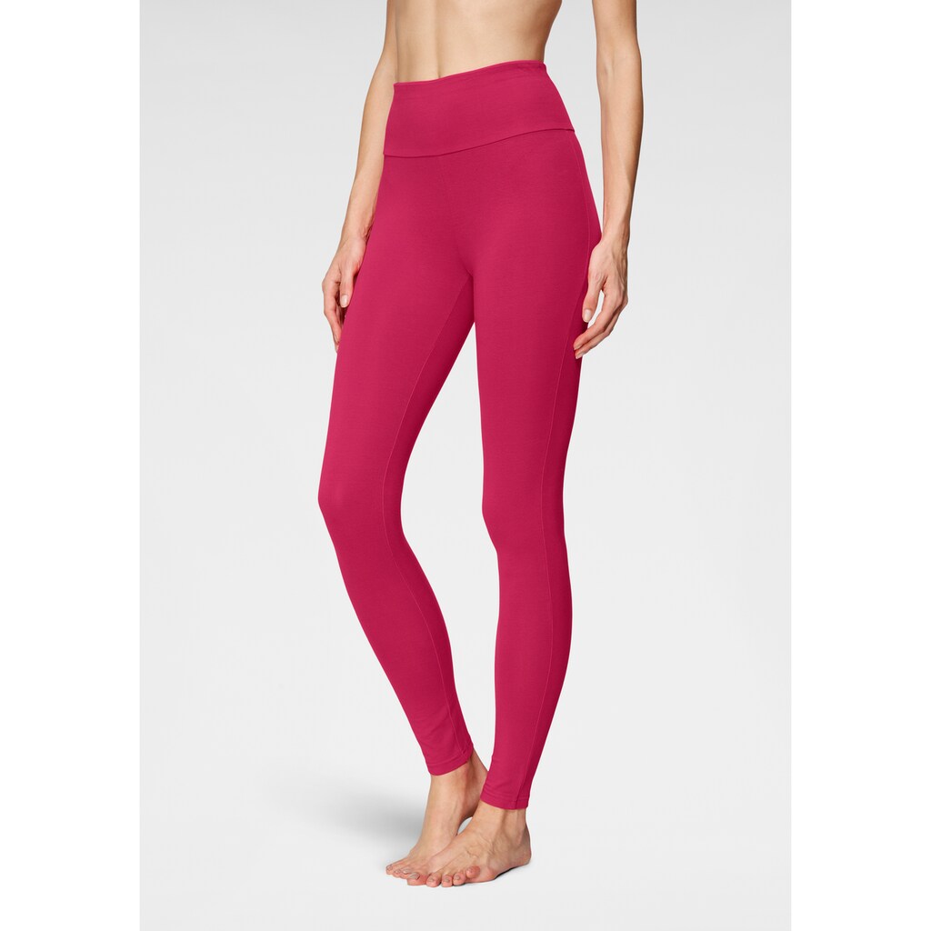 LASCANA Leggings, mit breitem Bündchen