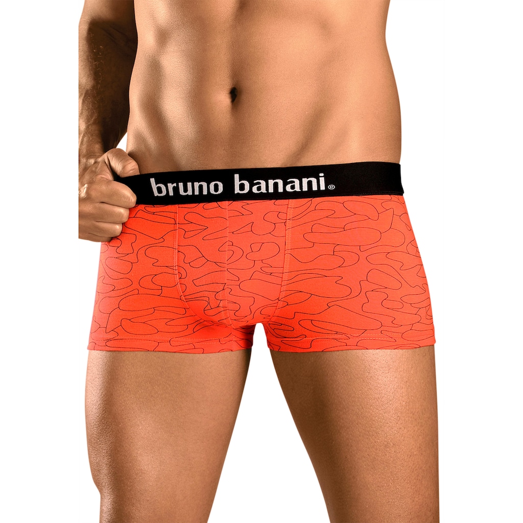Bruno Banani Hipster, (Packung, 4 St.), knapp sitzende Boxershorts in uni oder gemustert aus Baumwollmischung