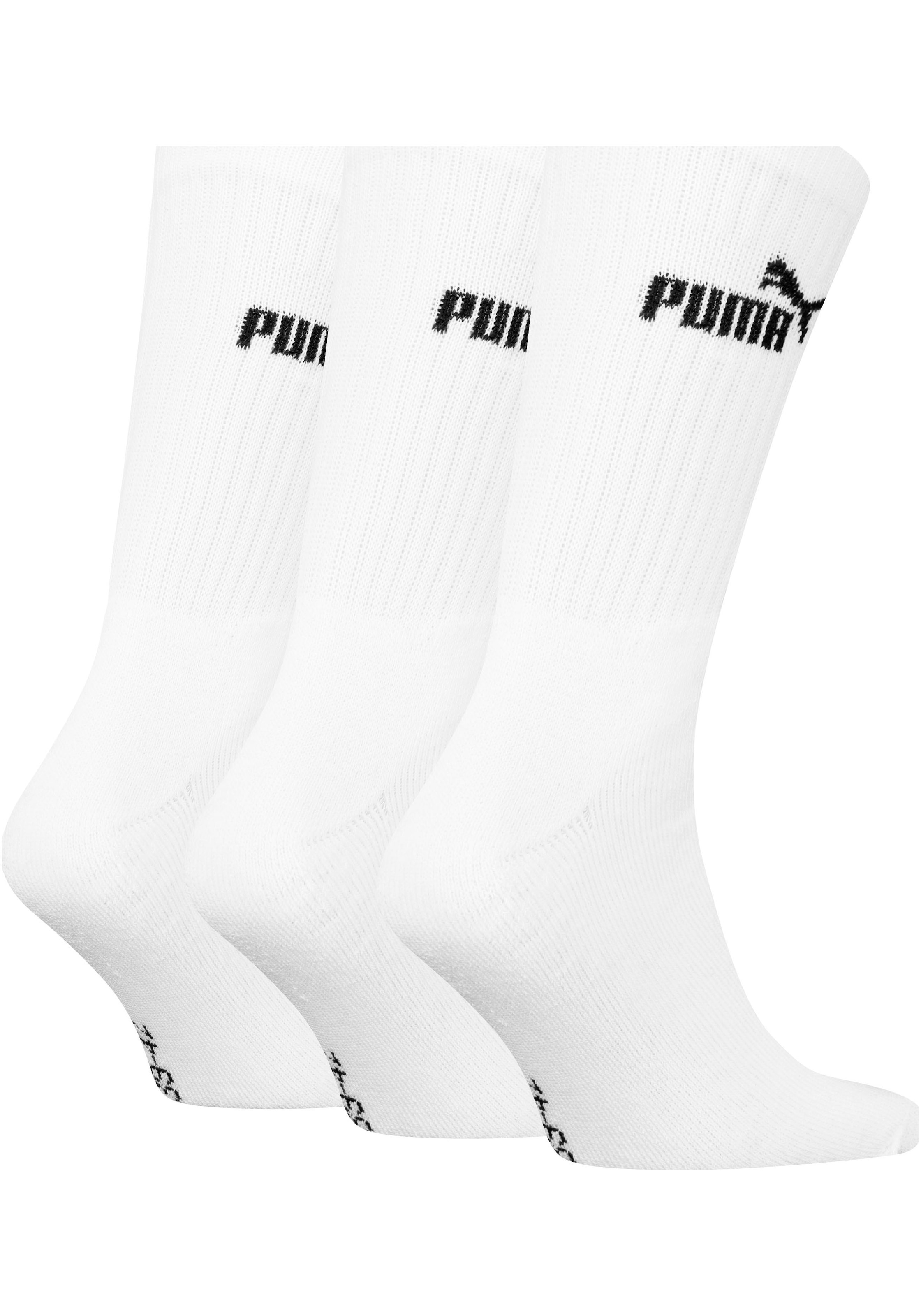 PUMA Freizeitsocken 3 Paar tlg. Atmungsaktiv, feuchtigkeitsregulierend, Stretchanteil