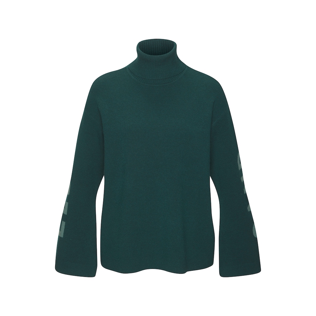 Elbsand Rollkragenpullover, aus hochwertigem Strick mit eingestricktem Logo, Loungewear